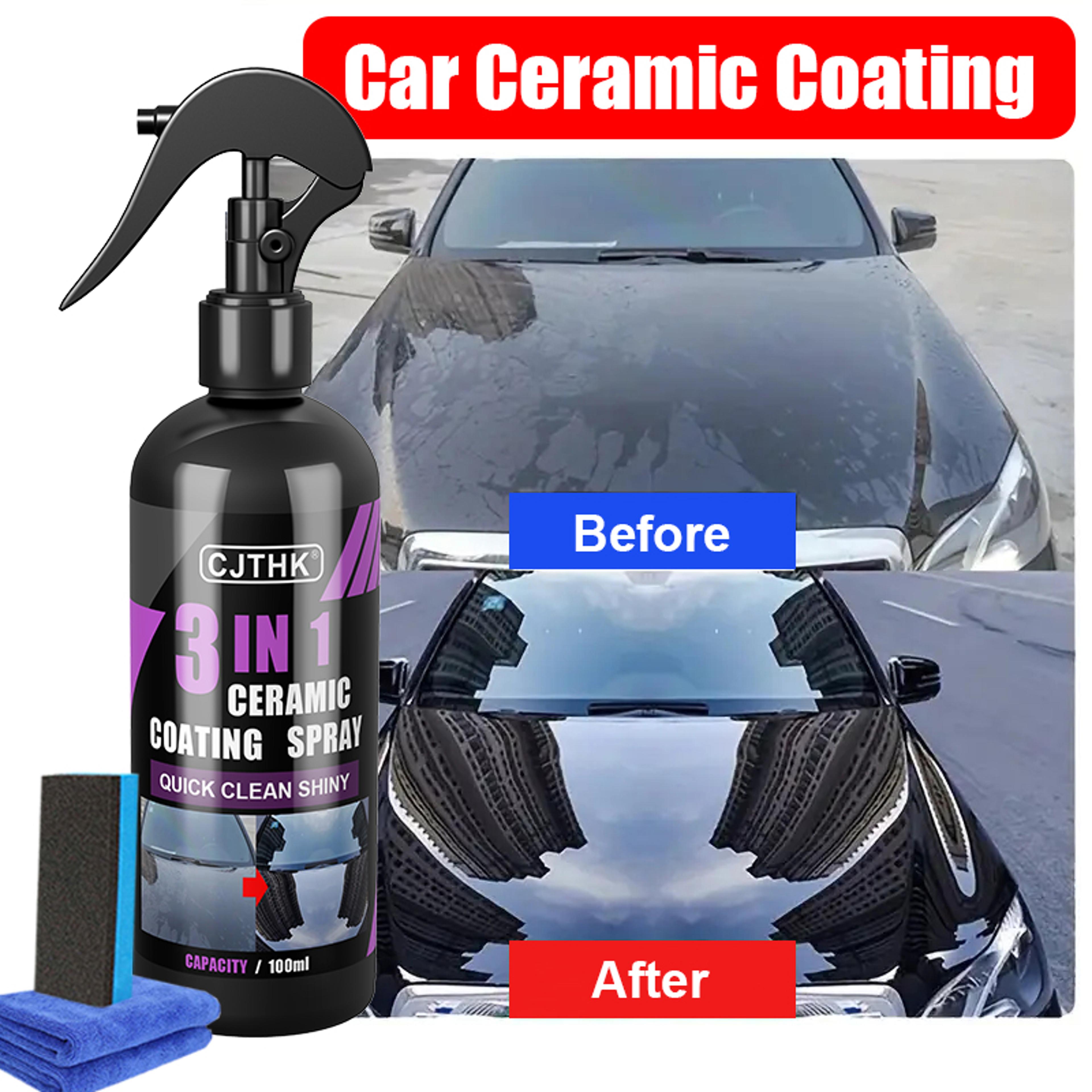 ceramic nano car coating spray with hydrophobic gloss finish