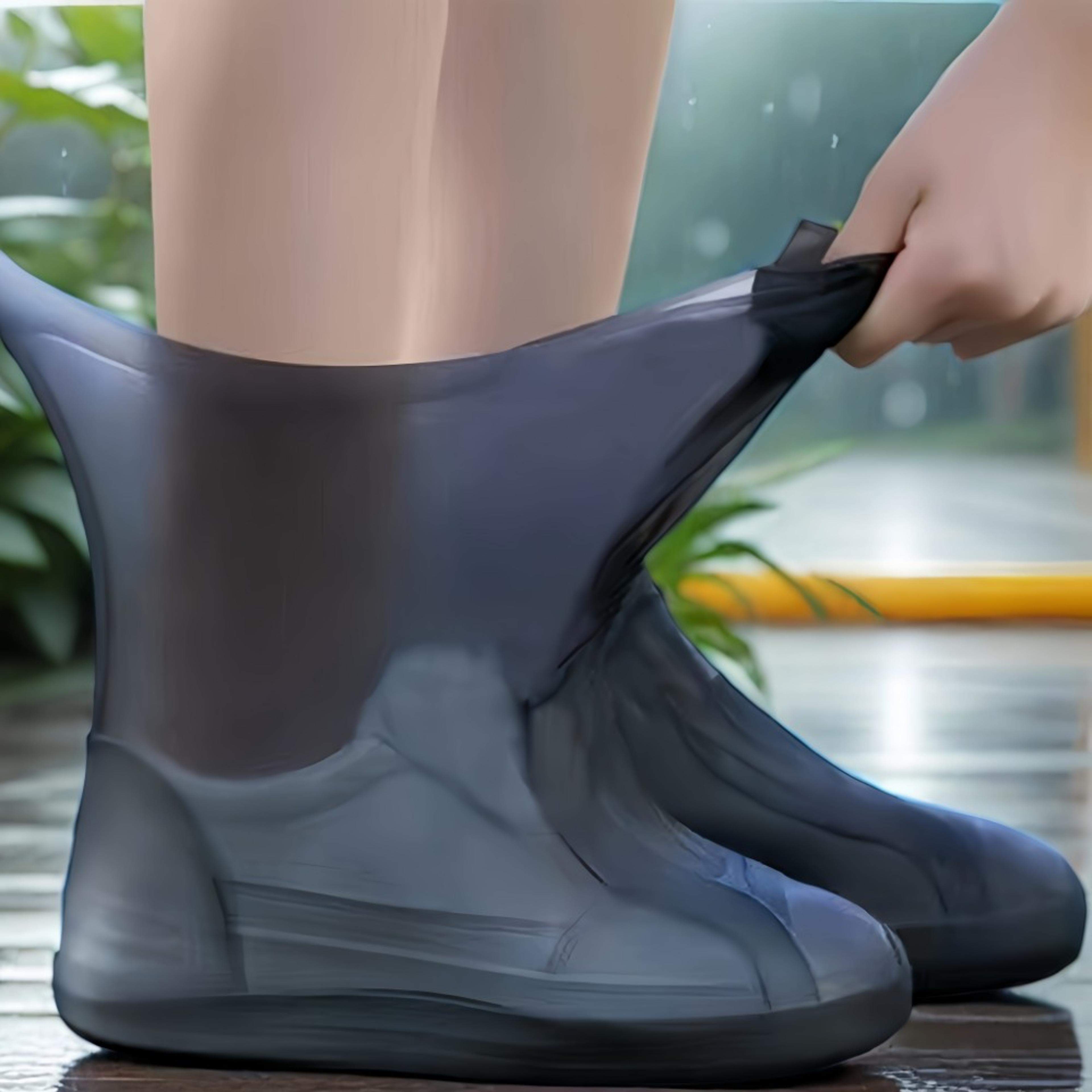 reusable waterproof shoe covers with non-slip design