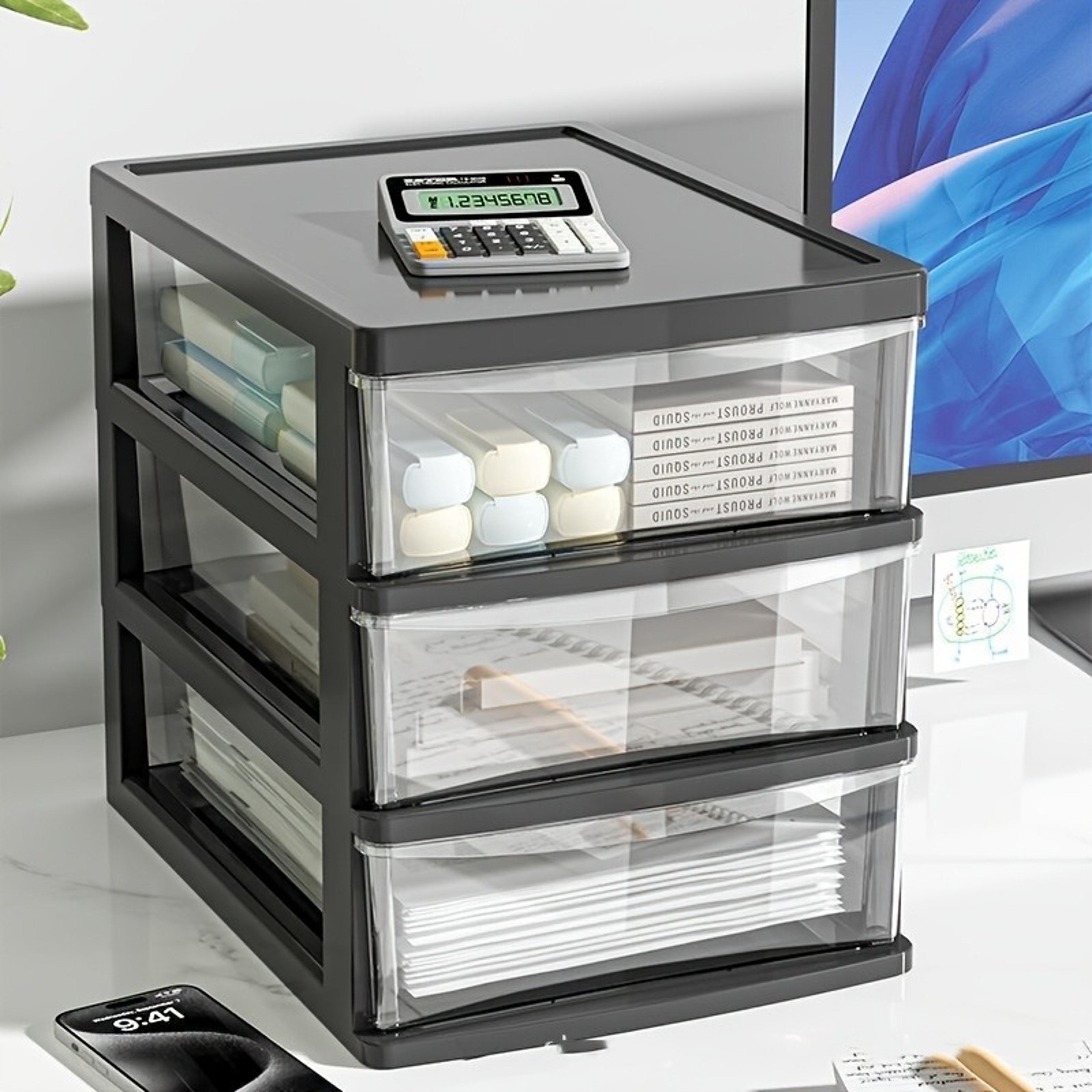 transparent drawer desktop storage box for cosmetics and stationery