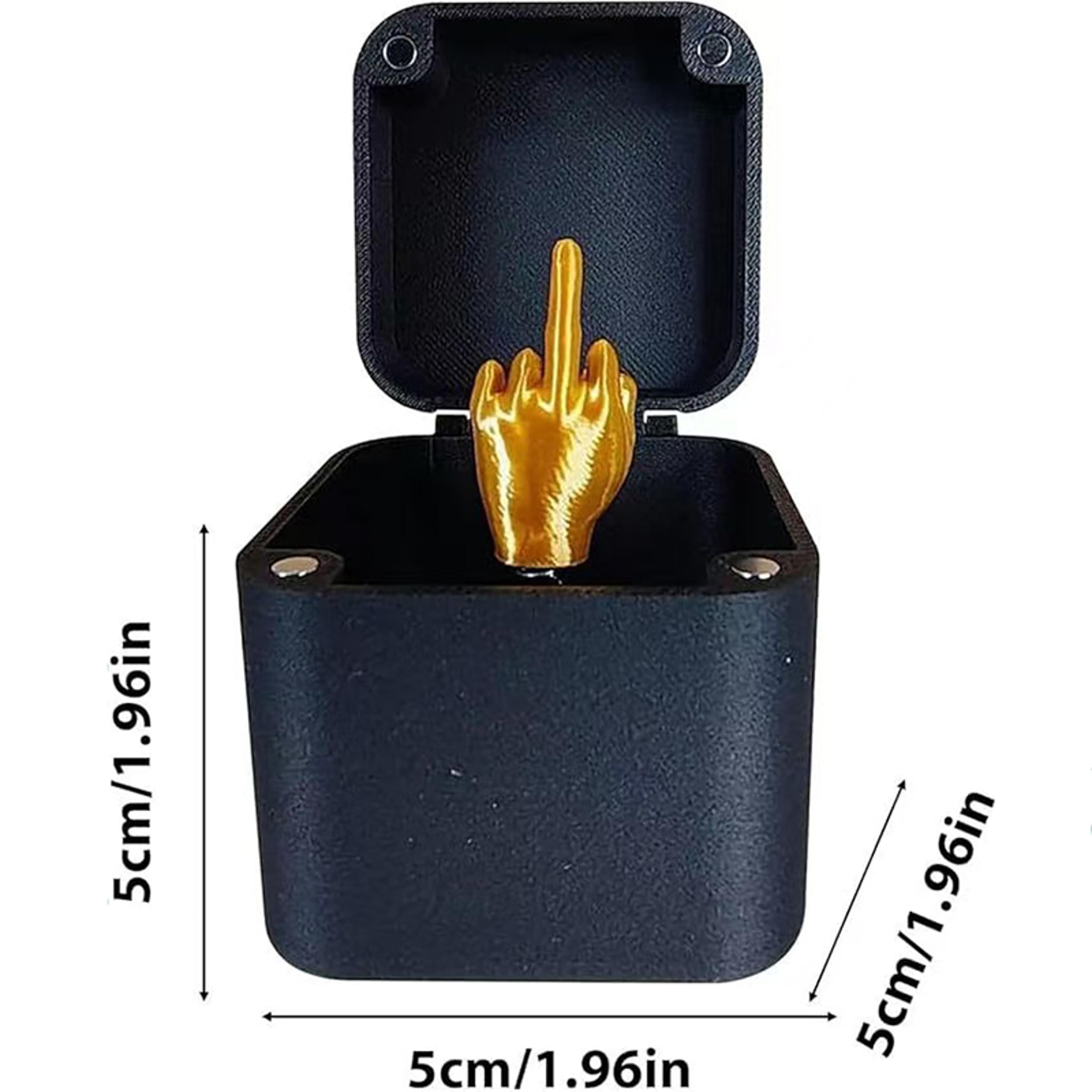 Middle Finger Prank Gift Box Funny Plastic Desk Decoration 2