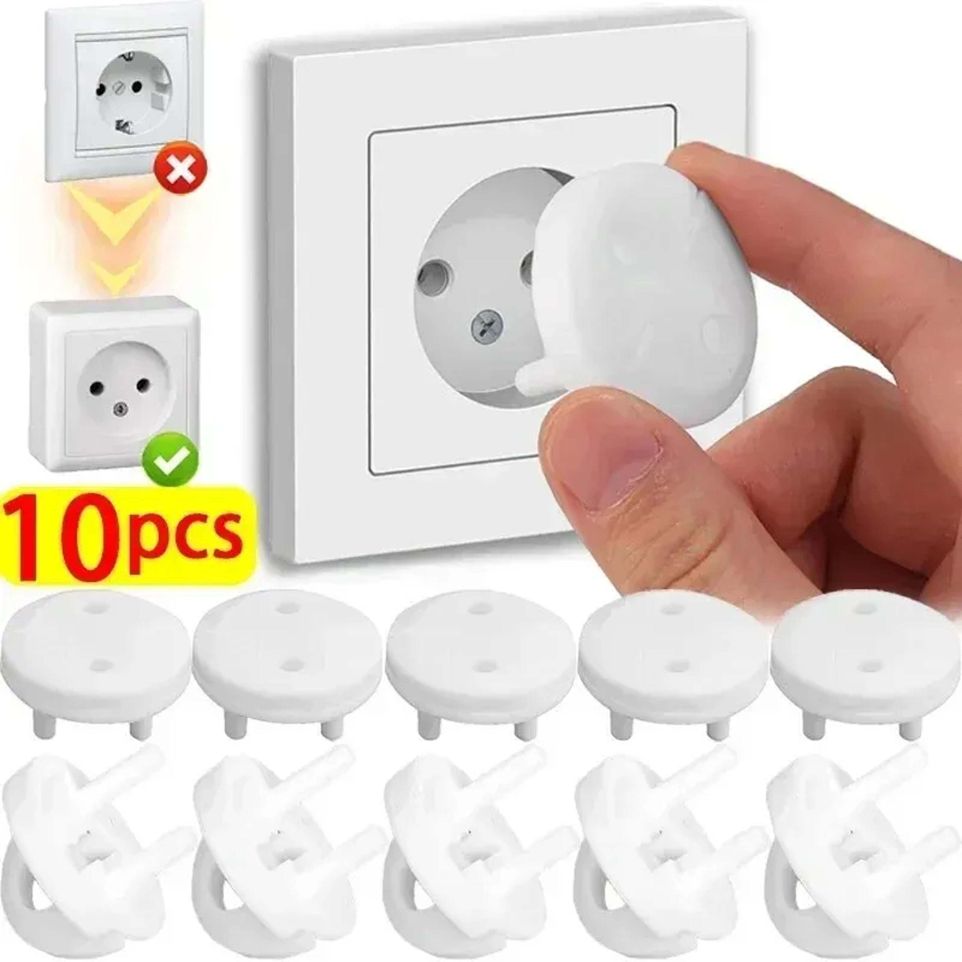 baby electrical outlet safety covers with protective handle 10 pack