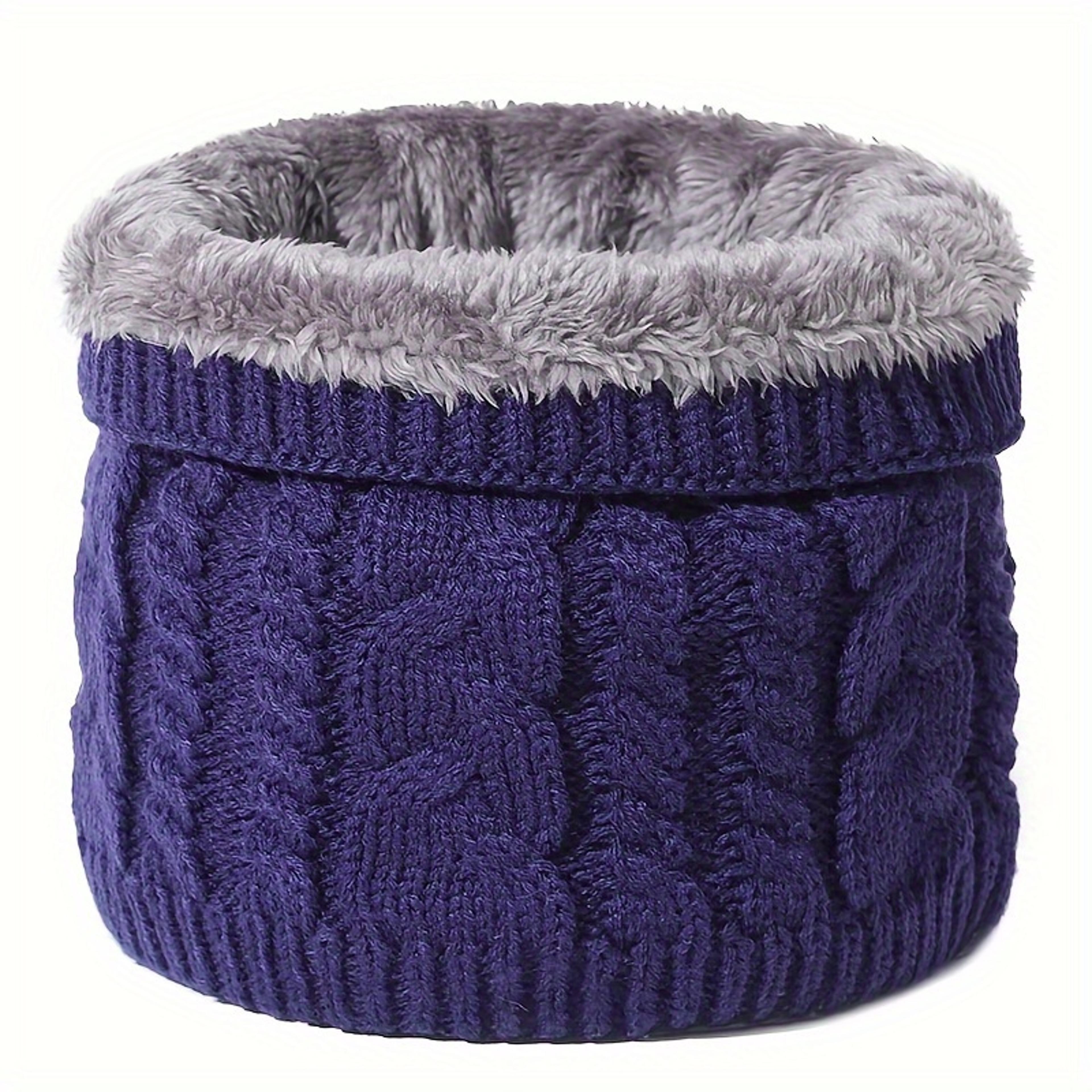 Polyester Winter Neck Warmer Scarf For Women Multifunctional Cold Weather Accessory 4