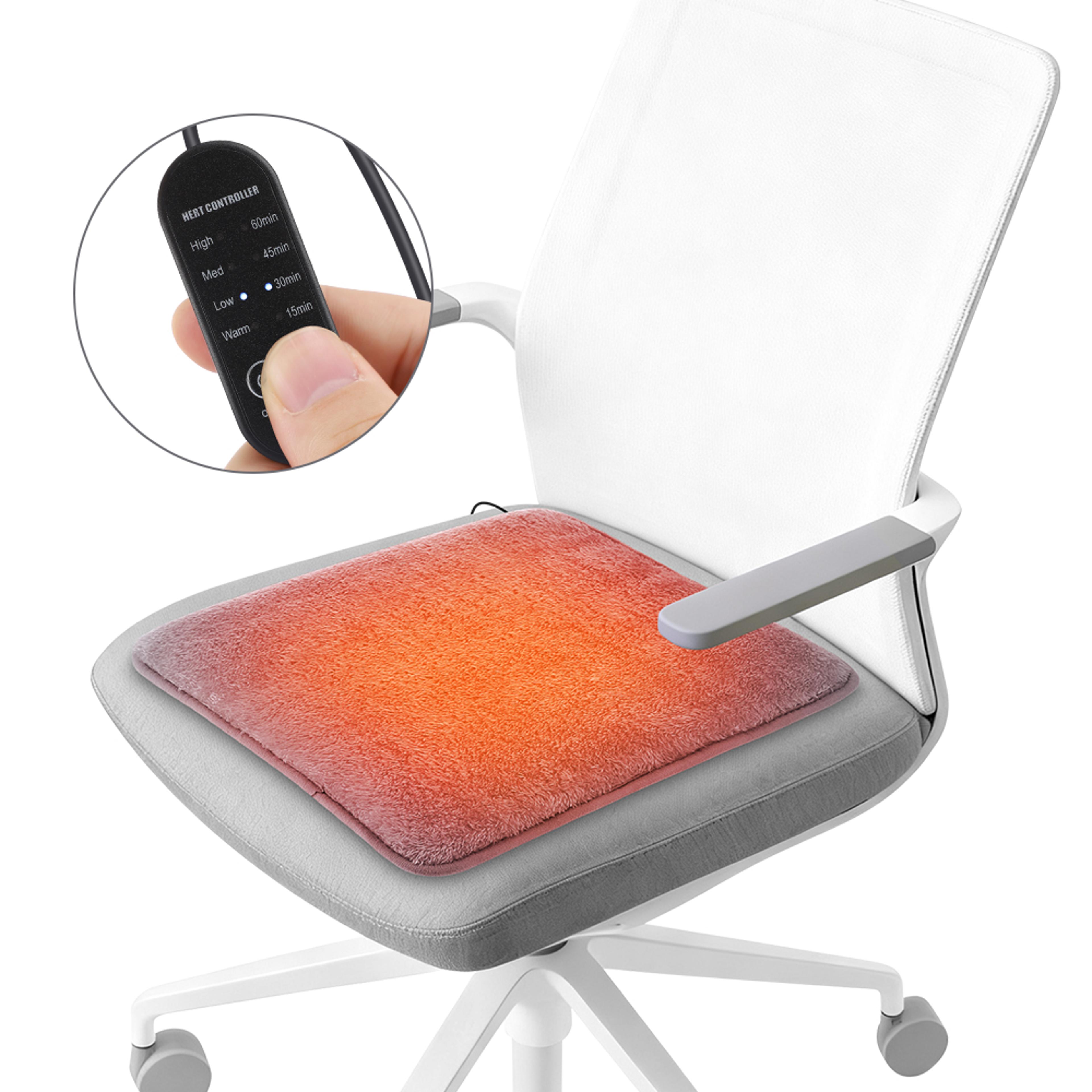 usb electric heated seat cushion with 4 temperature settings for car and office