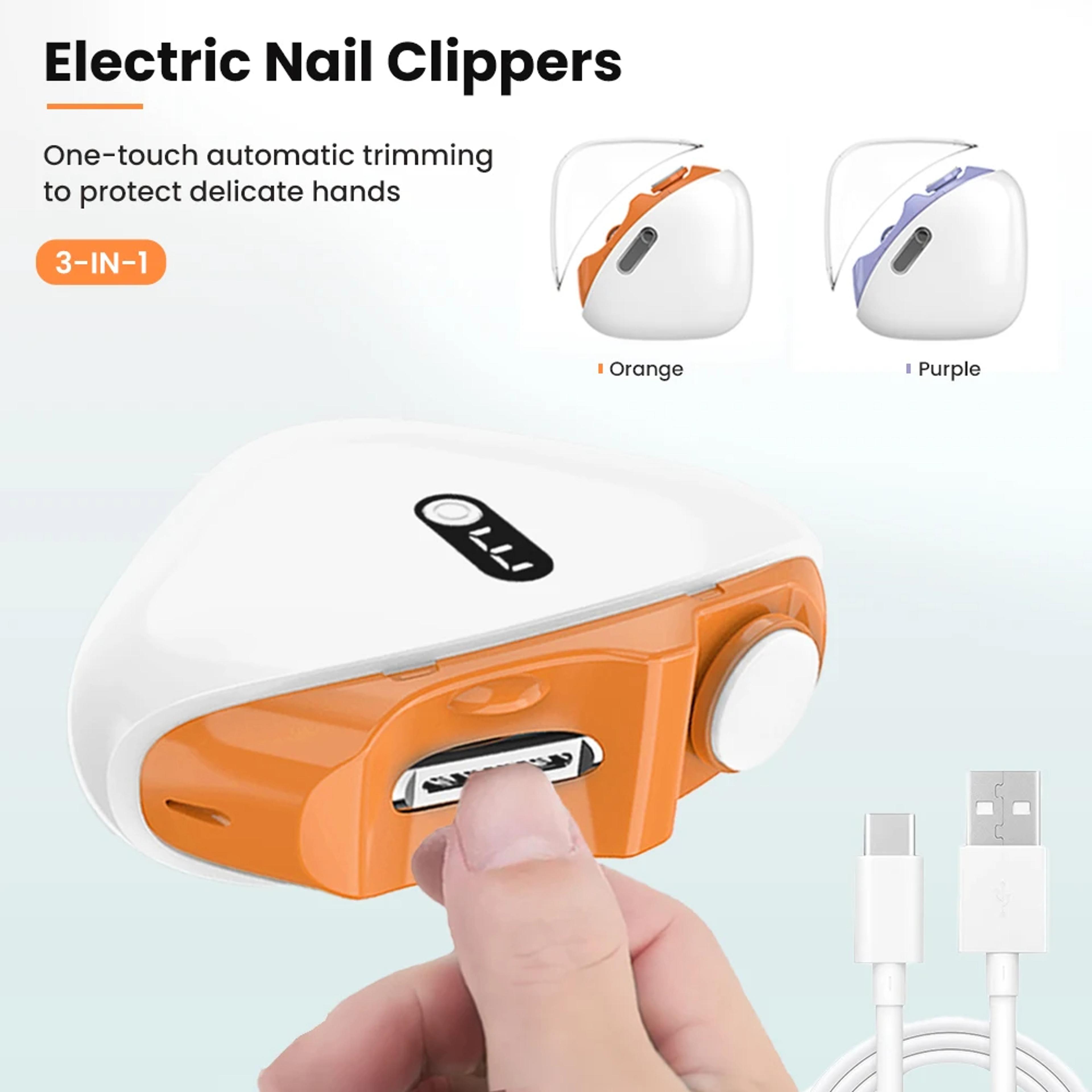 Electric Nail Clipper And Polisher With Light For Adults And Babies 1
