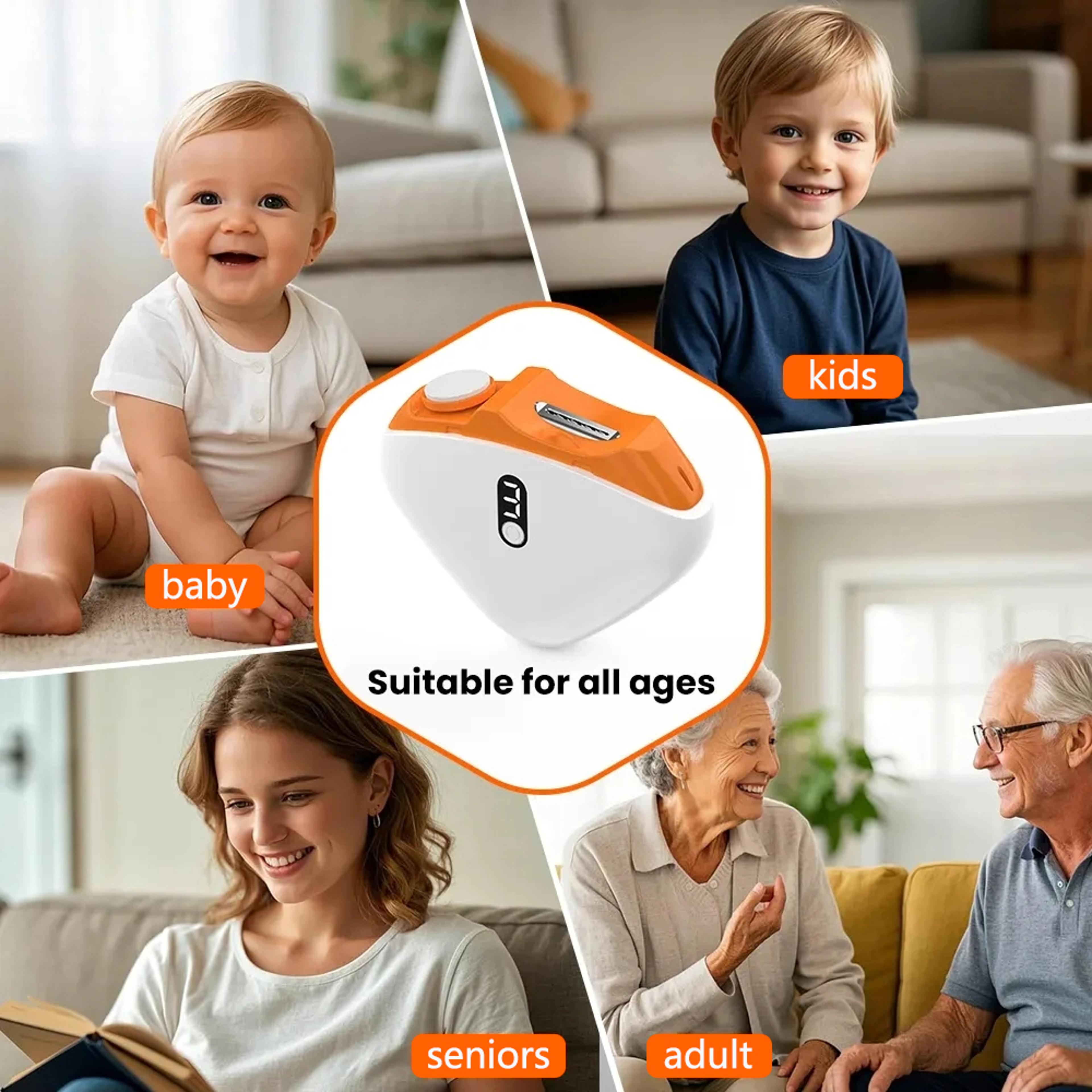 Electric Nail Clipper And Polisher With Light For Adults And Babies 5