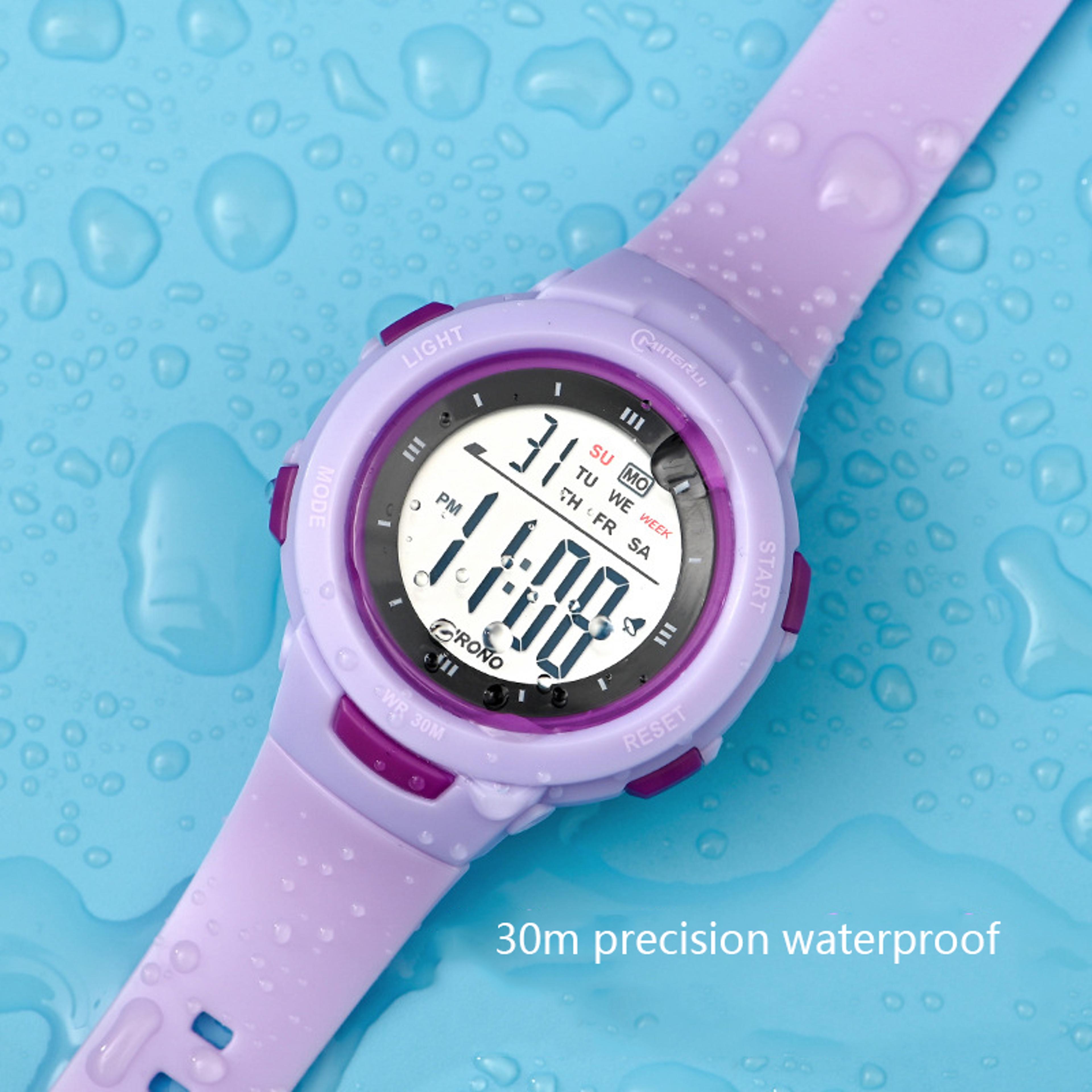 kids digital watch with luminous display alarm and water resistance