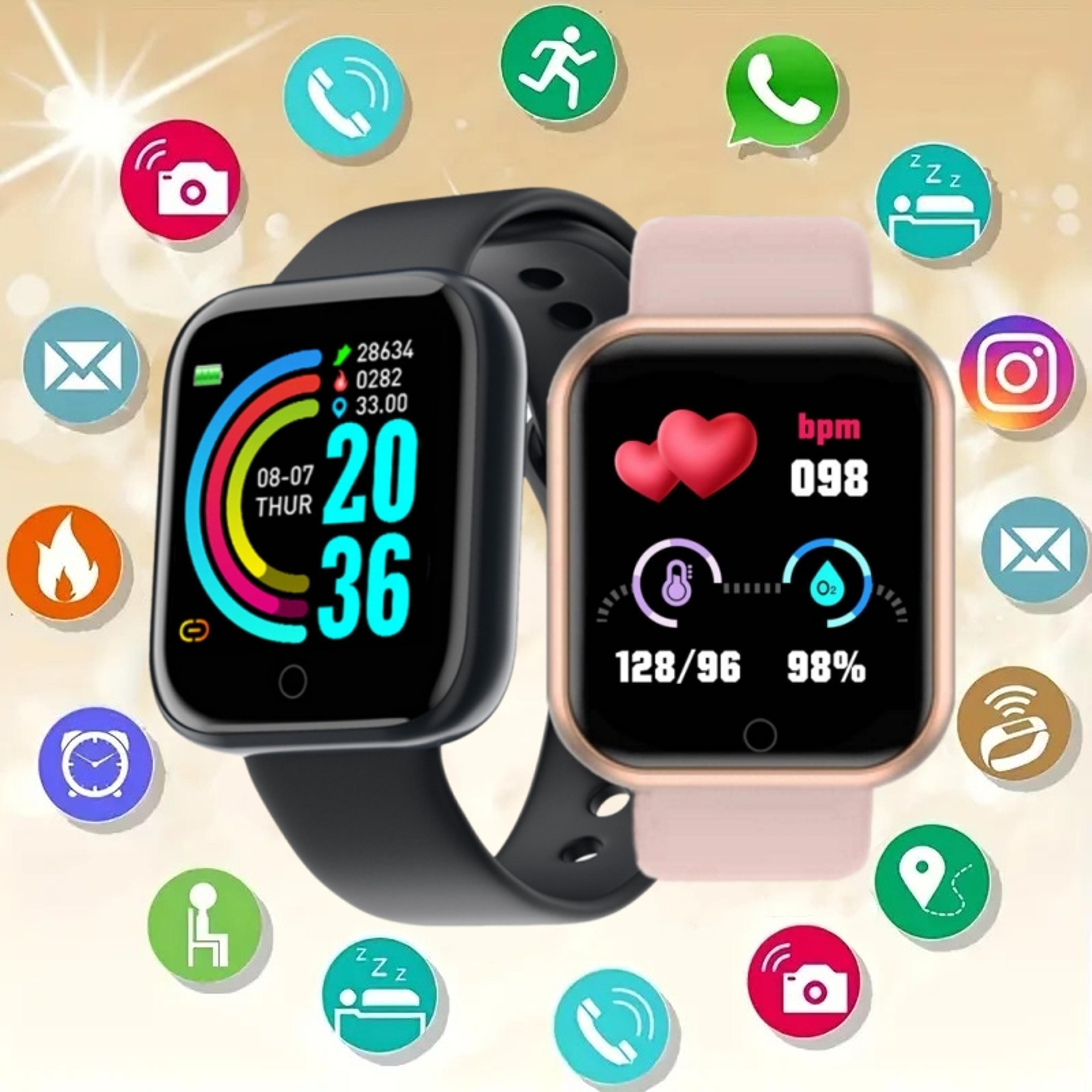 digital smart watch with fitness tracking message alerts and alarm