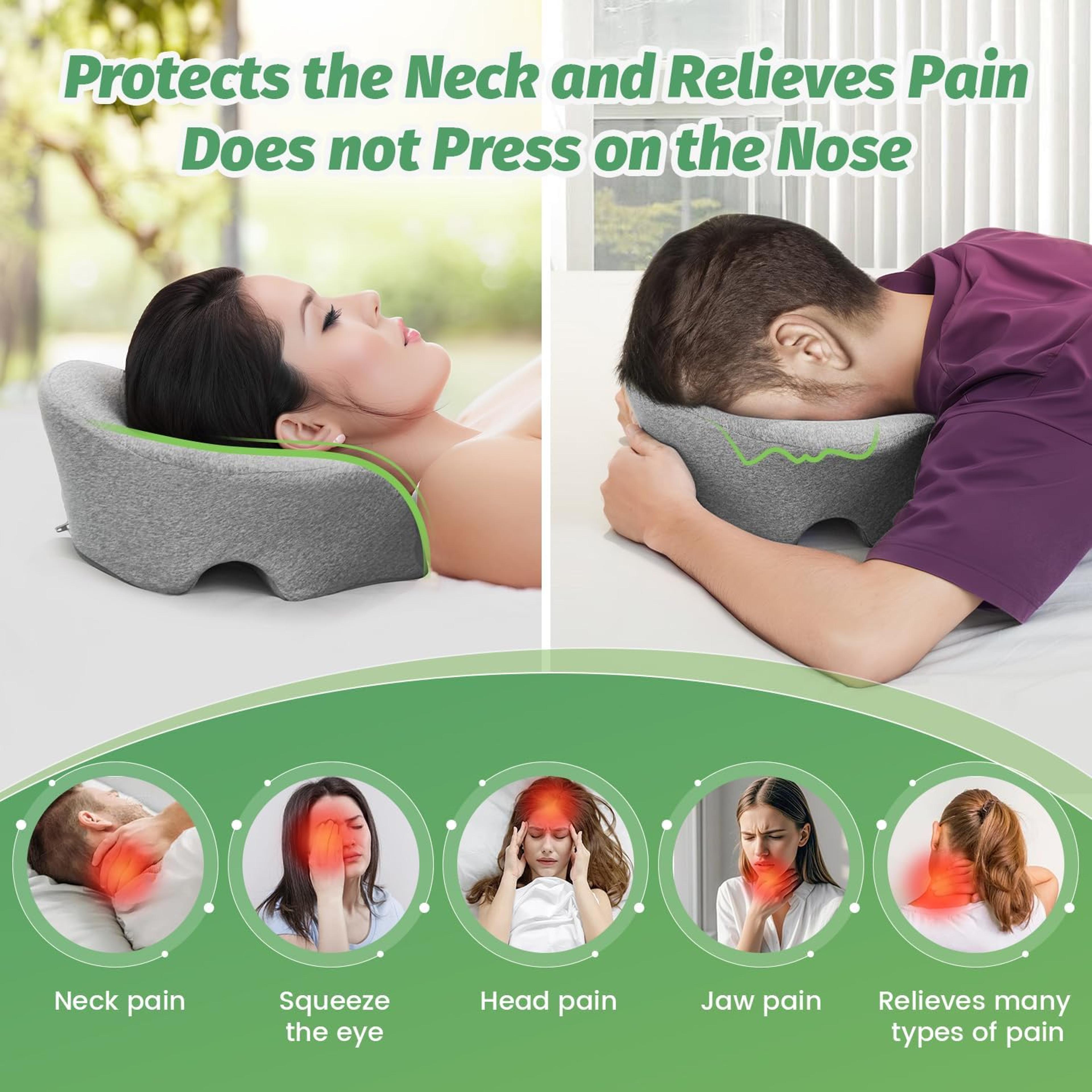 Face Down Prone Pillow With Memory Foam Ergonomic Headrest For Massage And Rest 2