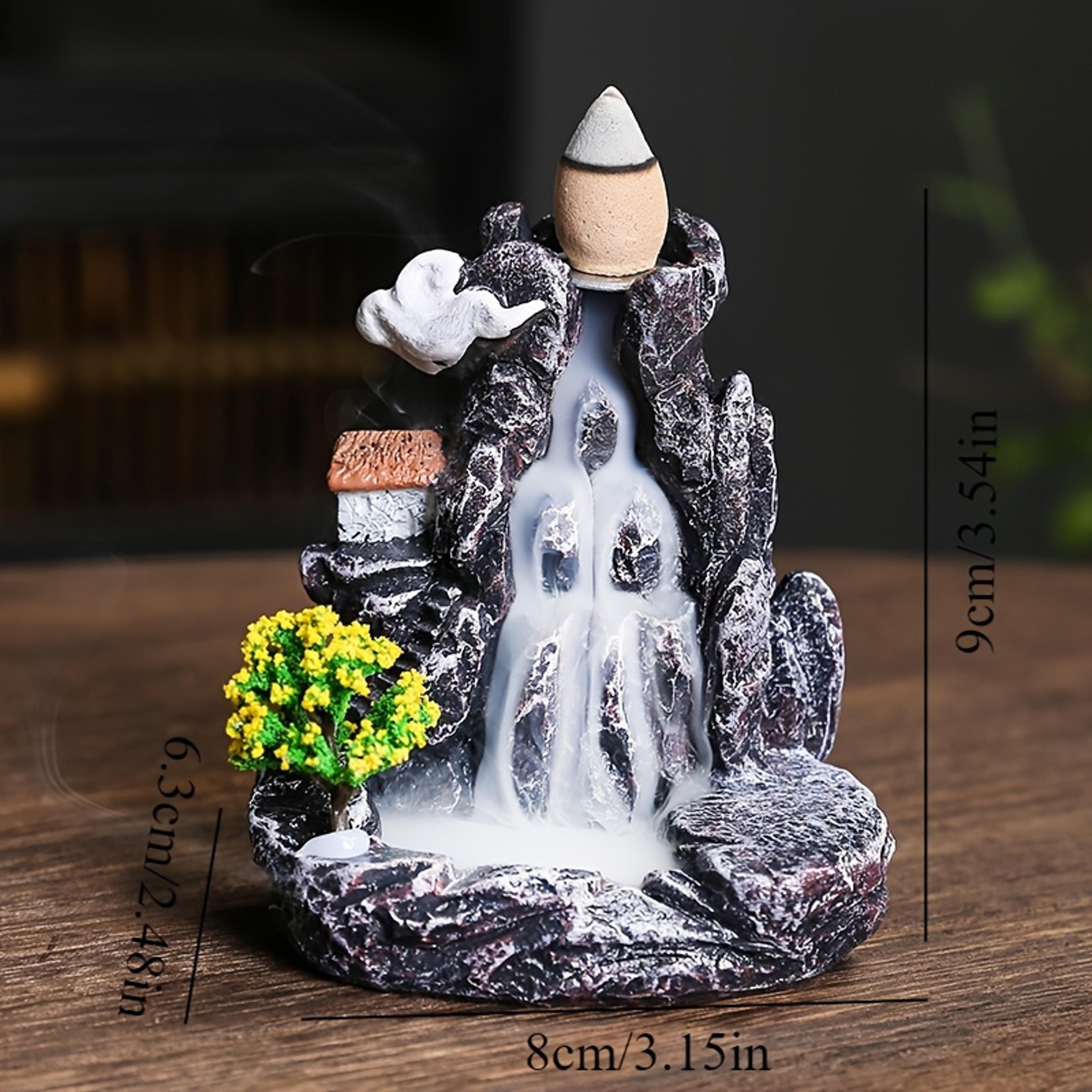 Backflow Incense Burner Waterfall Polyresin Aromatherapy Holder 3