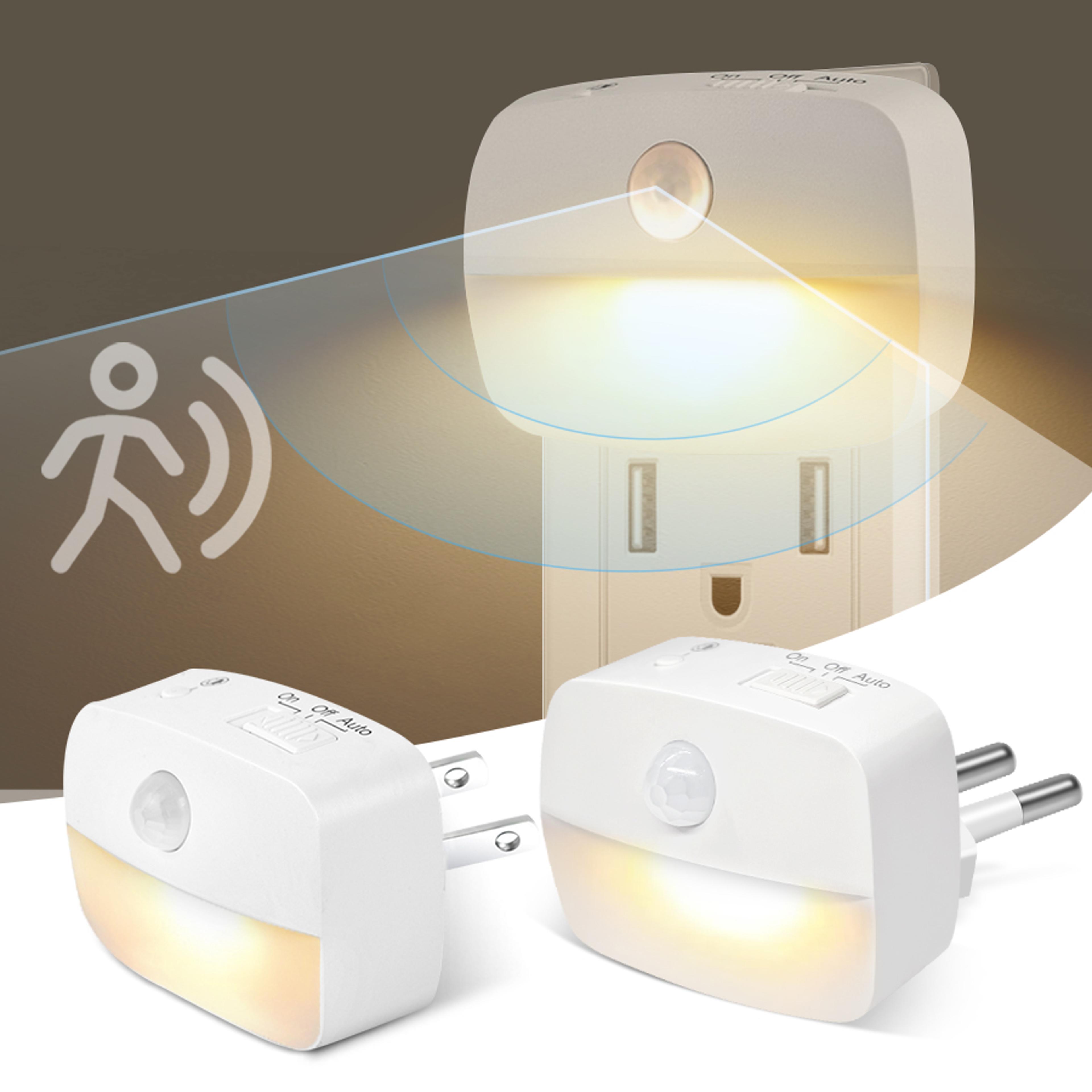 Motion Sensor LED Night Light Dimmable PlugIn Lamp With Light Colors 0