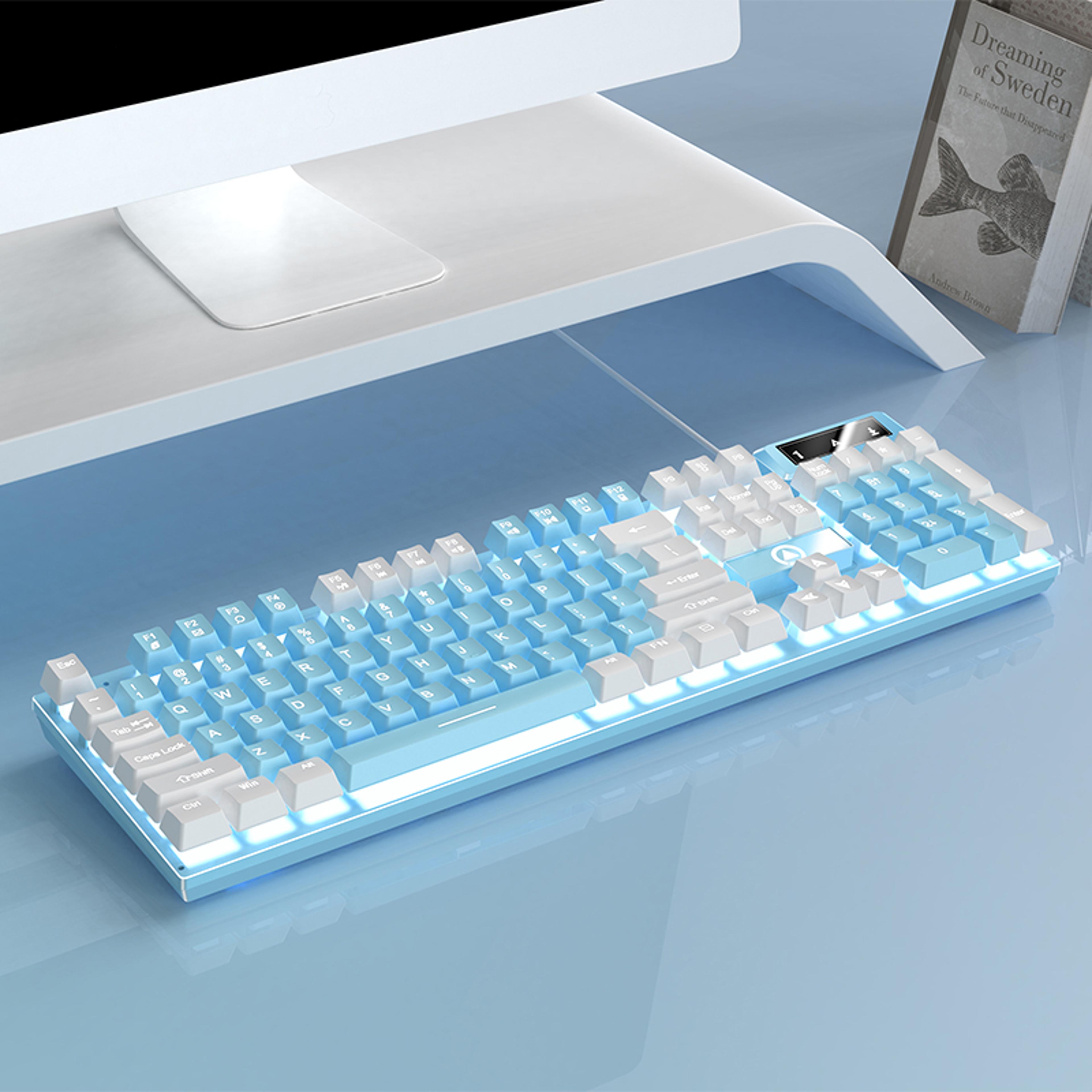 wired gaming keyboard with 104 keys usb connection and numeric keypad