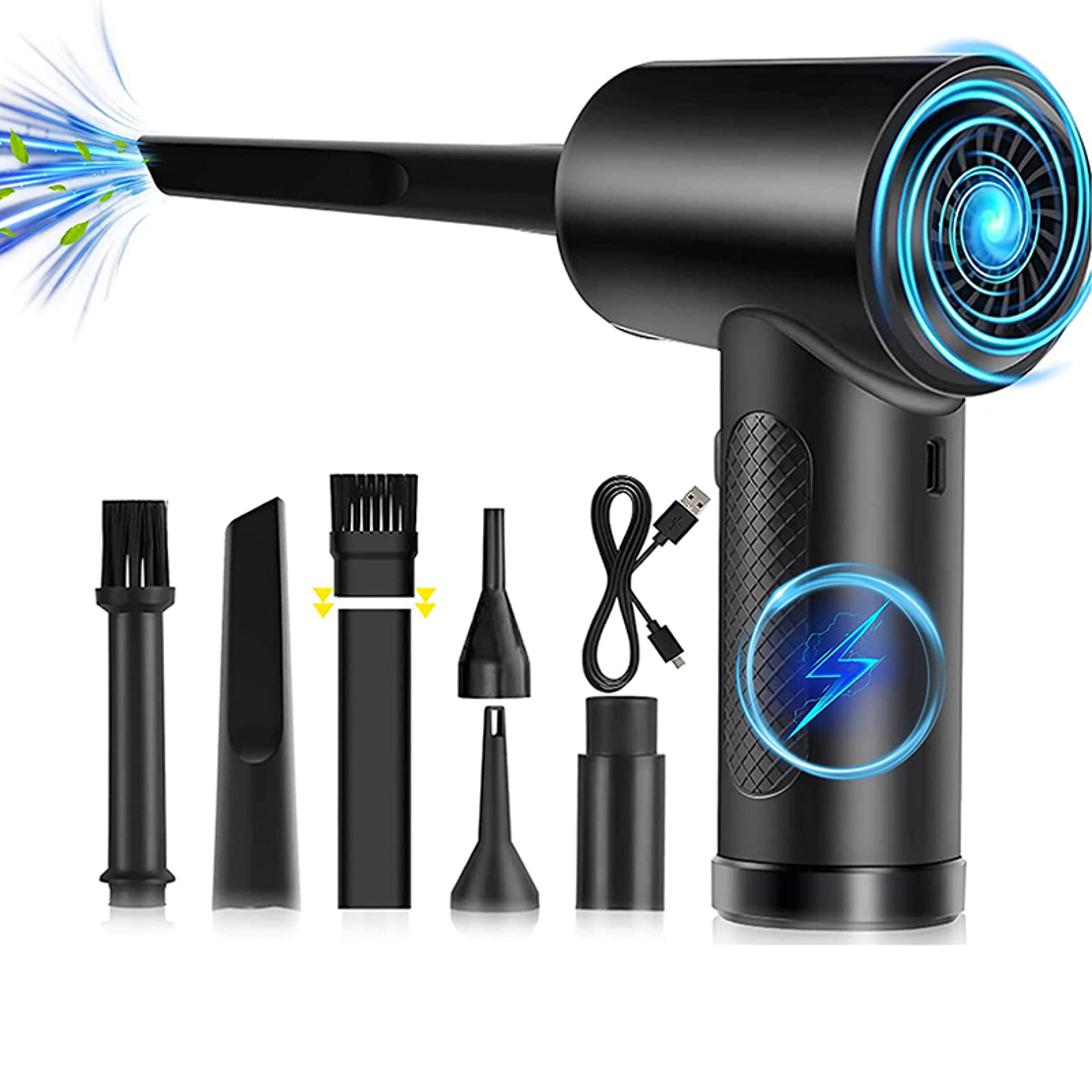 cordless electric air duster 51000 rpm rechargeable compressed air blower for keyboard and pc cleaning