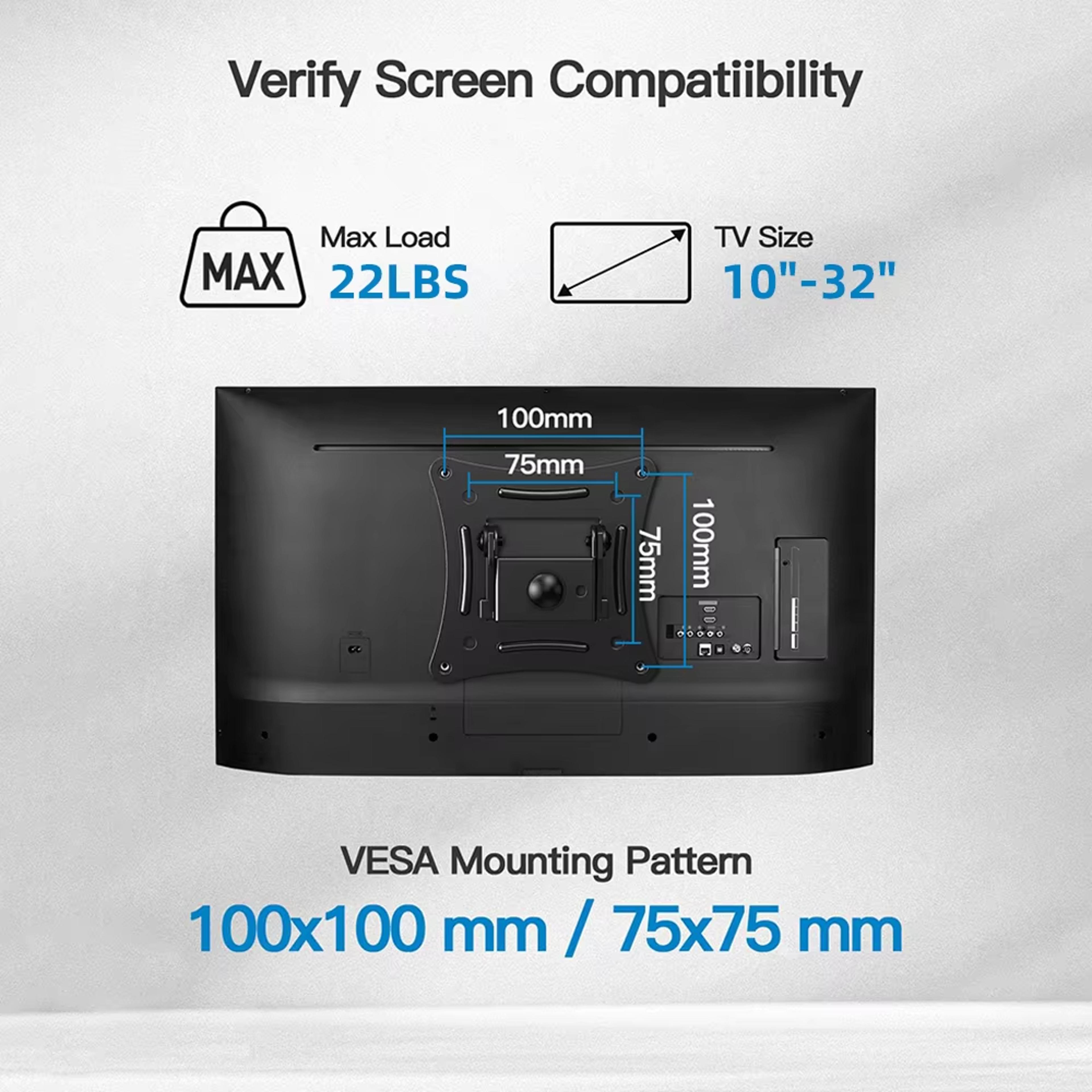 Full Motion TV Wall Mount Bracket With Swivel Tilt And Articulating Arm For 1032 Inch Screens 3