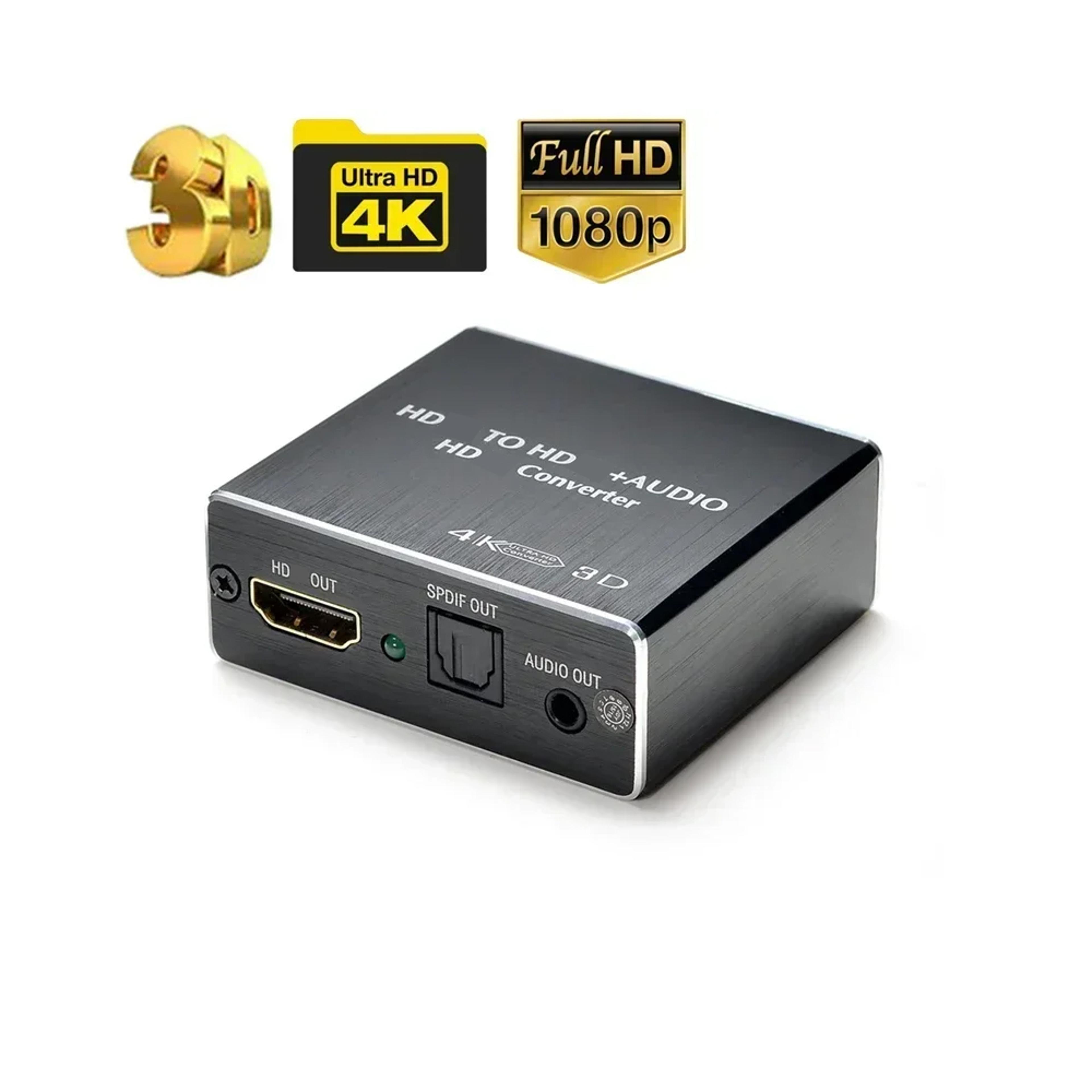 4k hdmi audio extractor with 3.5mm stereo audio output for tv ps4 and dvd players