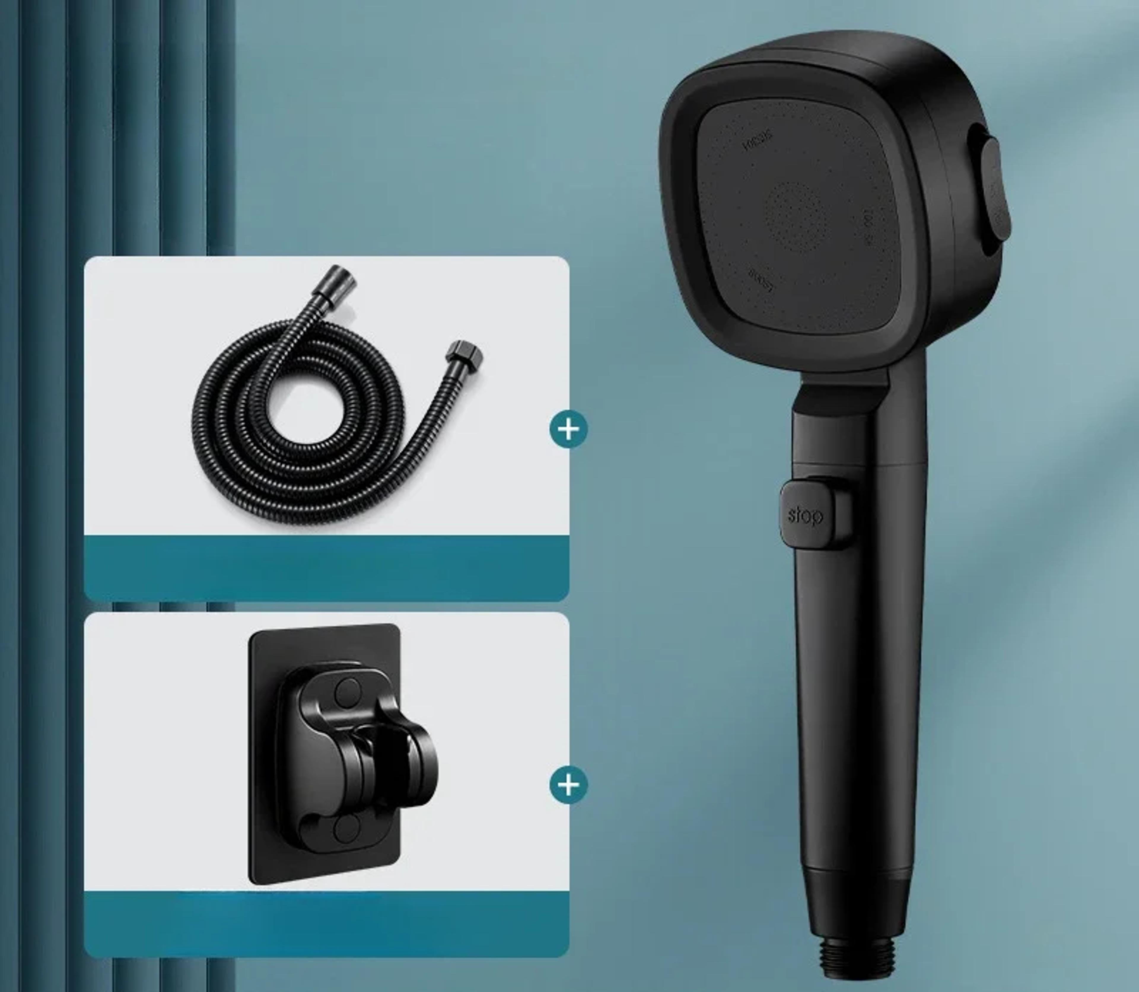 High Pressure Handheld Shower Head With Spray Modes And One Touch Water Stop 6