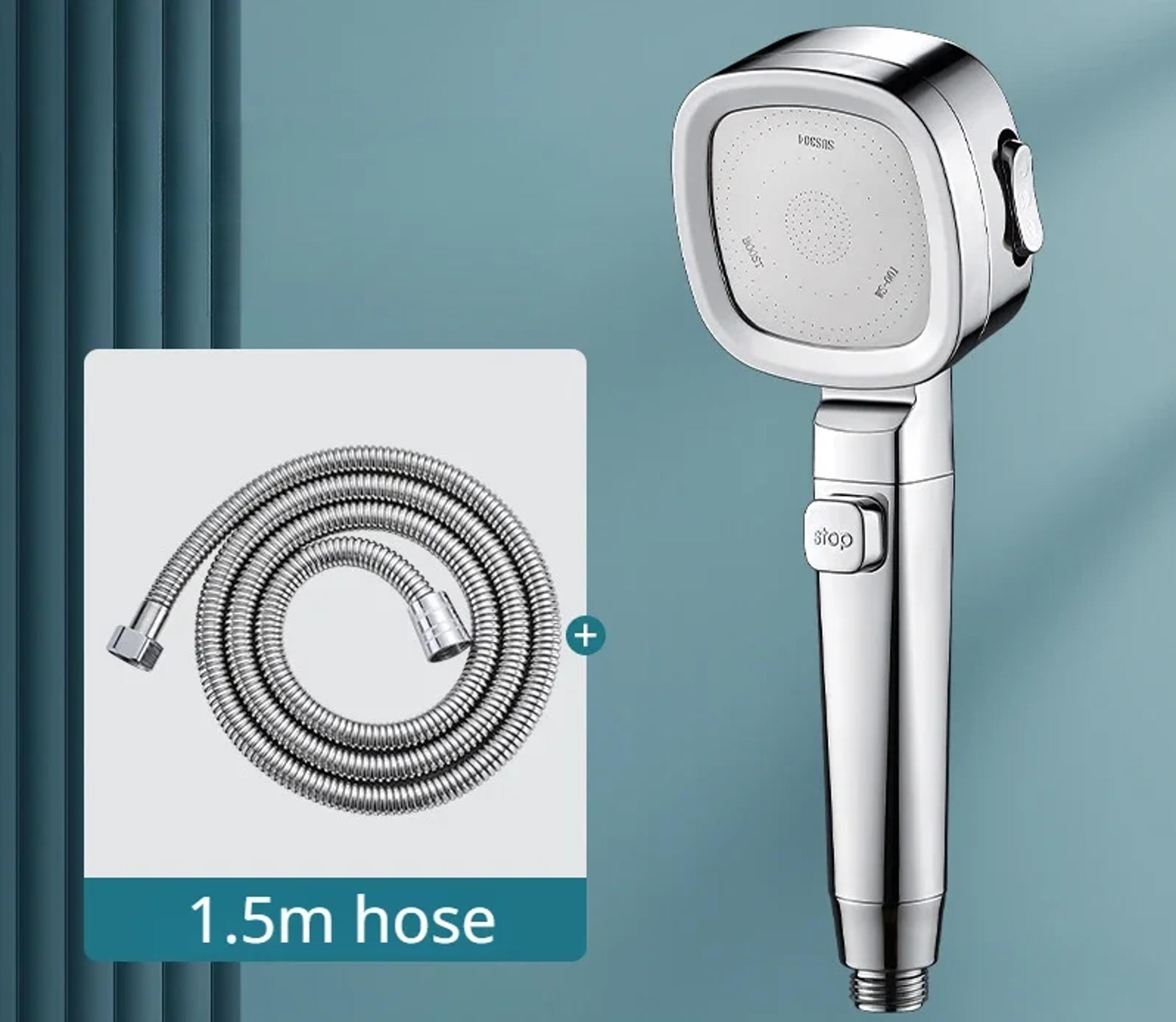 High Pressure Handheld Shower Head With Spray Modes And One Touch Water Stop 9