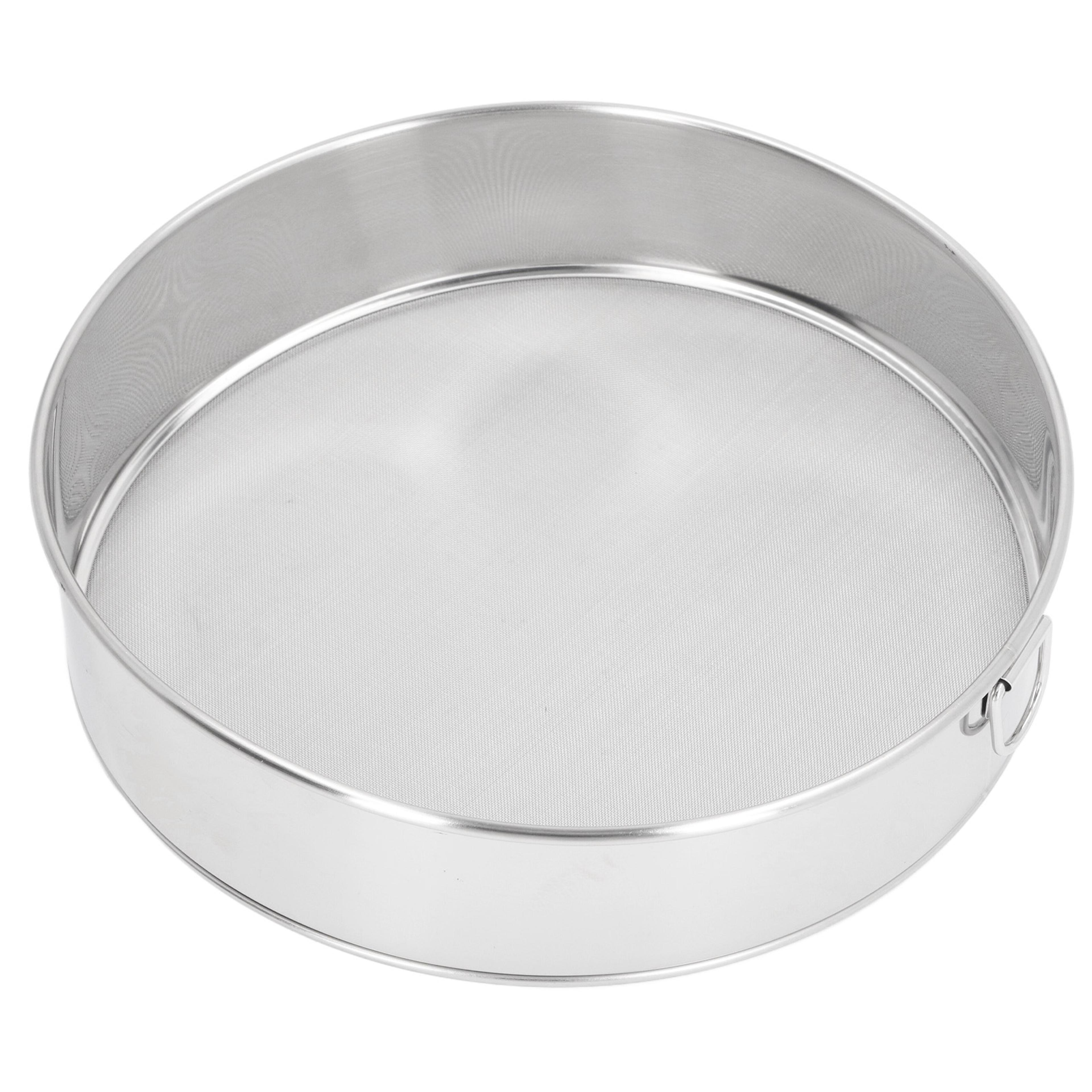 mesh round flour sifter – 304 stainless steel fine mesh strainer