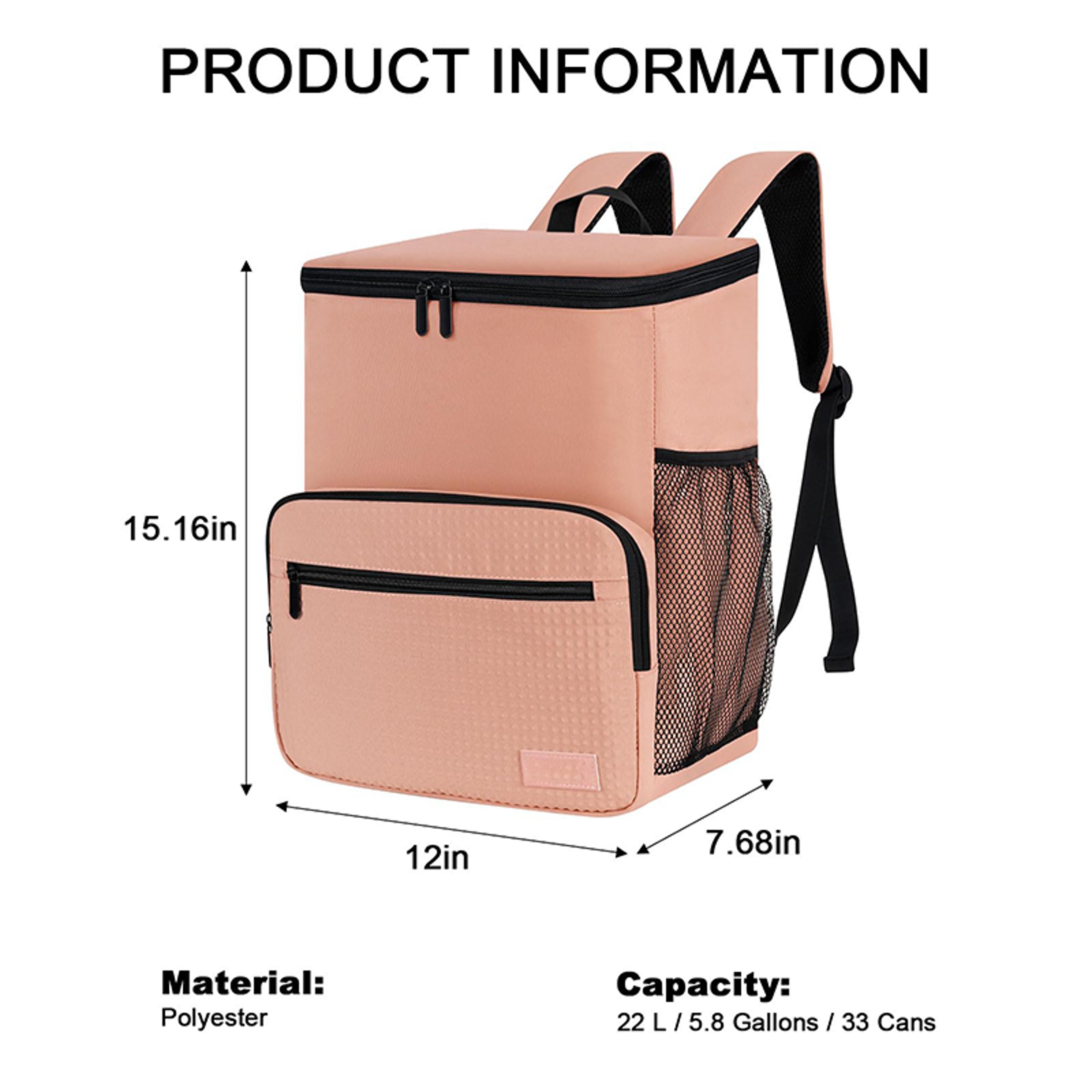 Insulated Delivery Backpack Large Capacity Food Cooler Bag 8
