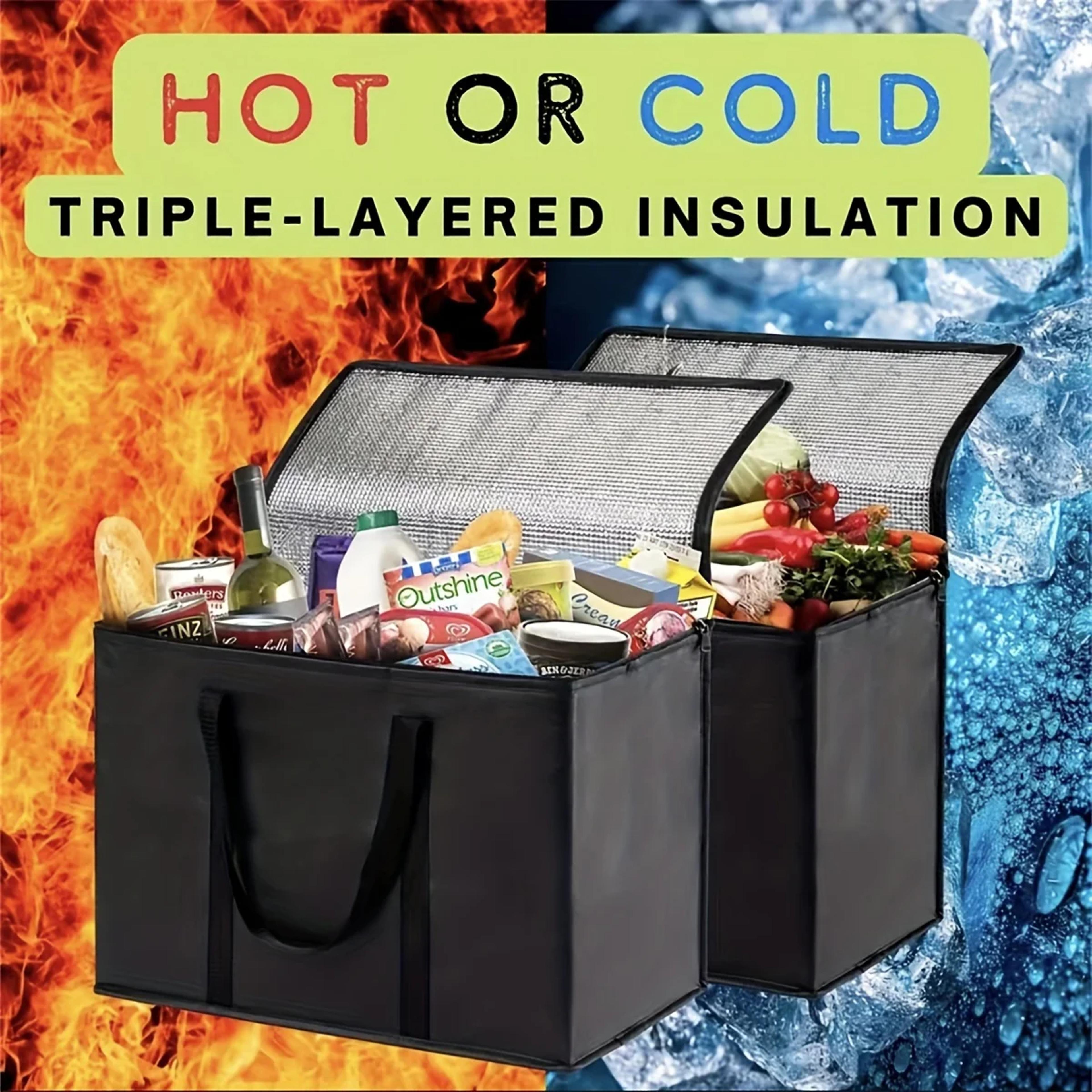 Large Insulated Food Delivery Bag With Zipper For Hot And Cold Storage 1