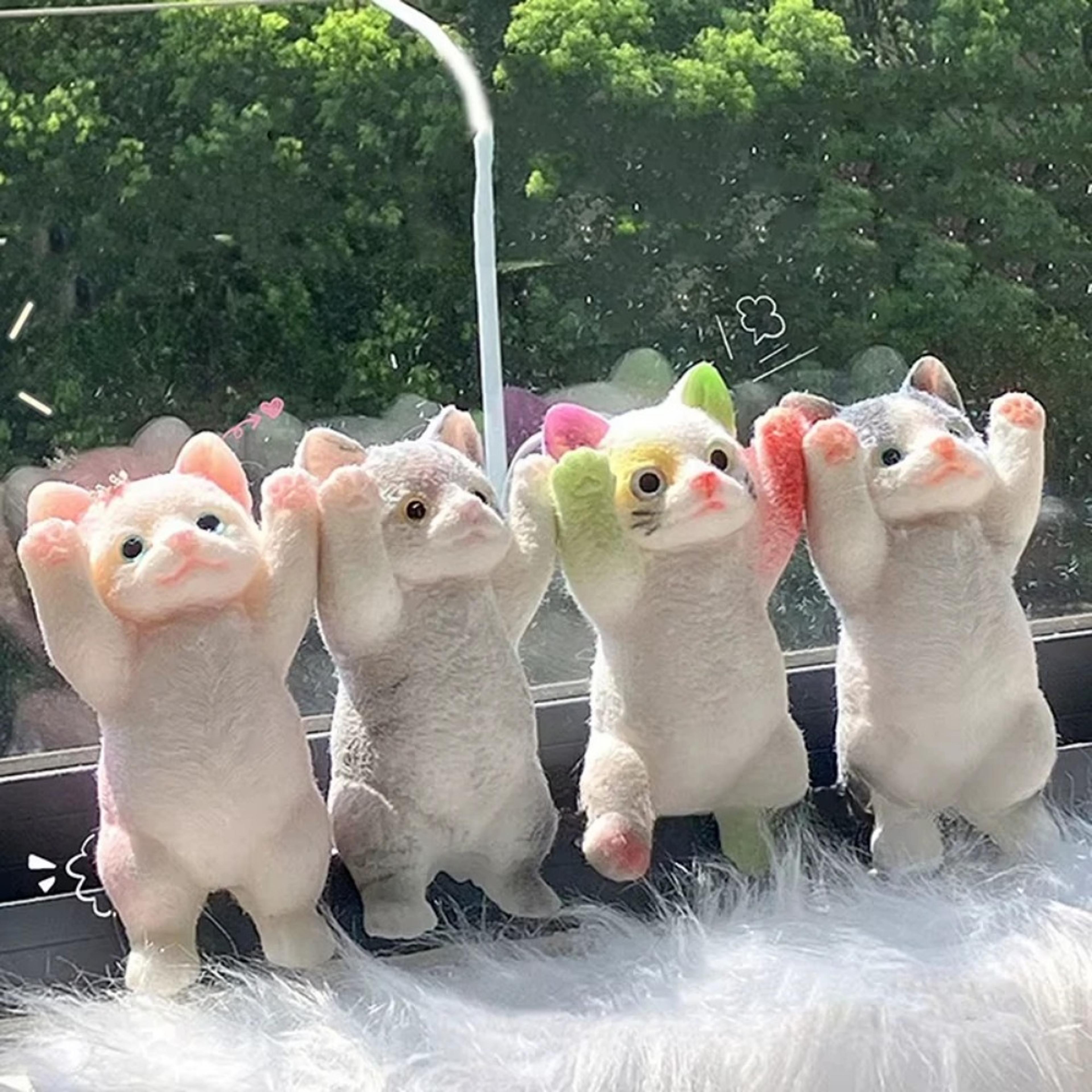 Cute Flocking Cat Squishy Stress Relief Toy With Slow Rebound For Teens And Adults 2