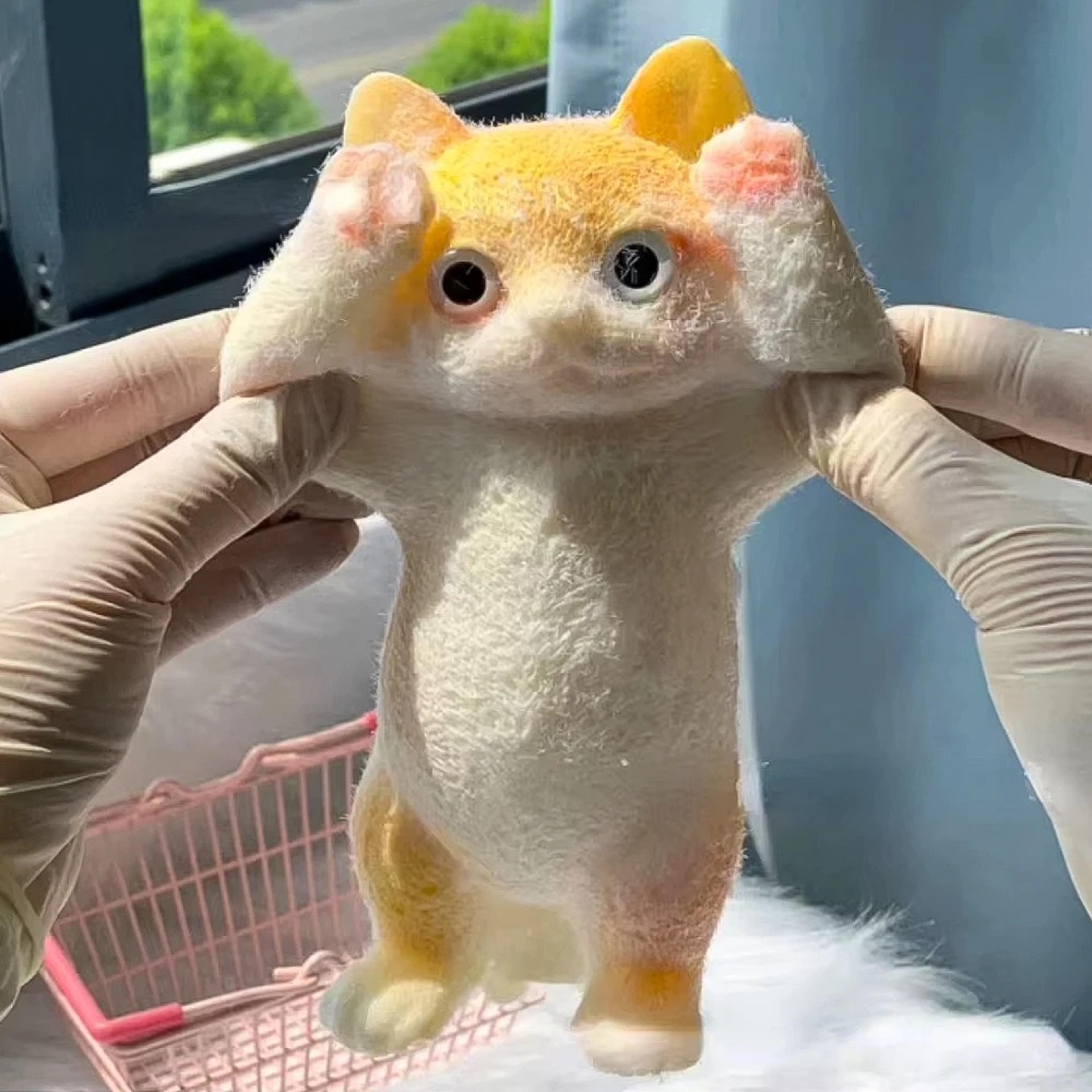 Cute Flocking Cat Squishy Stress Relief Toy With Slow Rebound For Teens And Adults 4