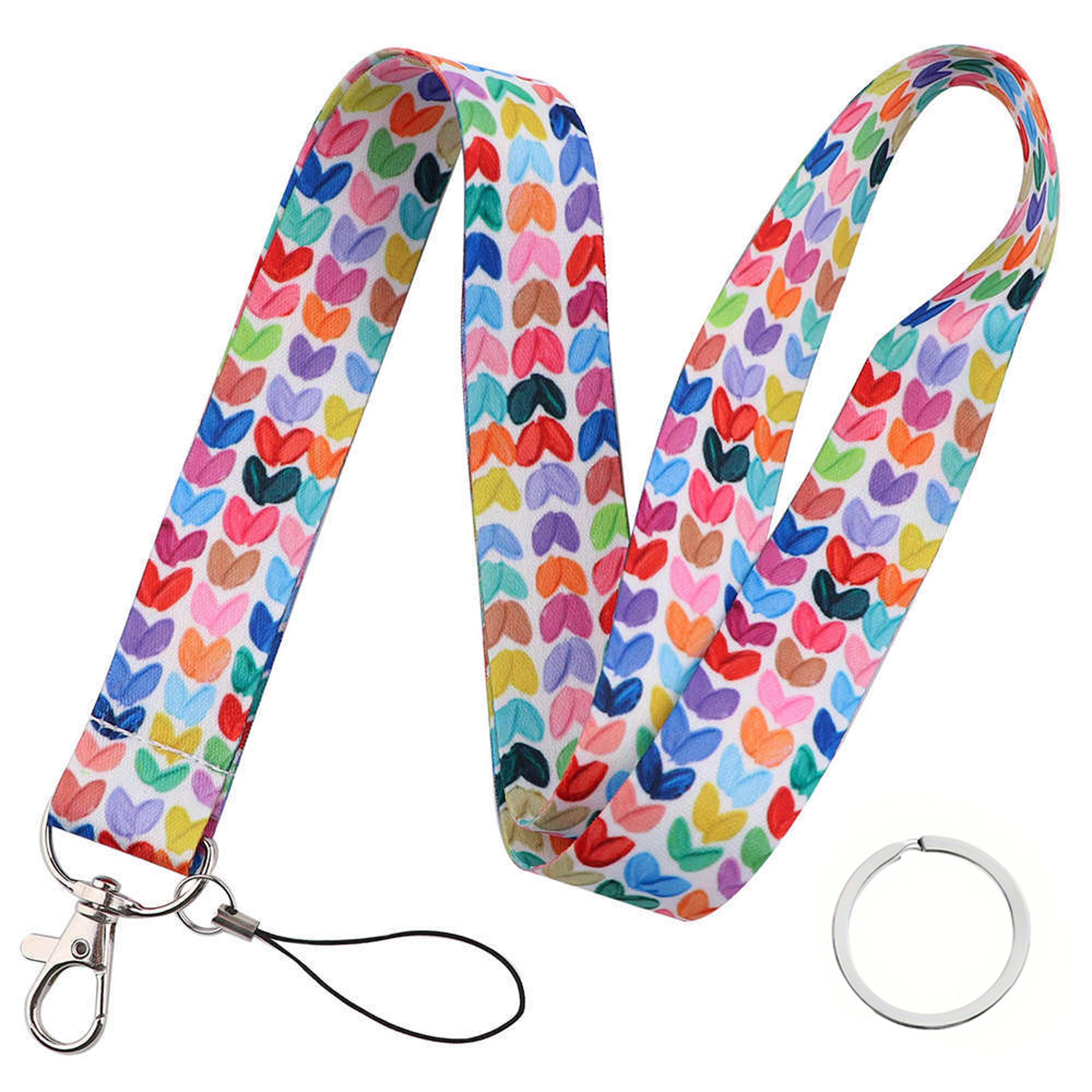 colorful heart lanyard for keys id badges and cards for teachers and nurses