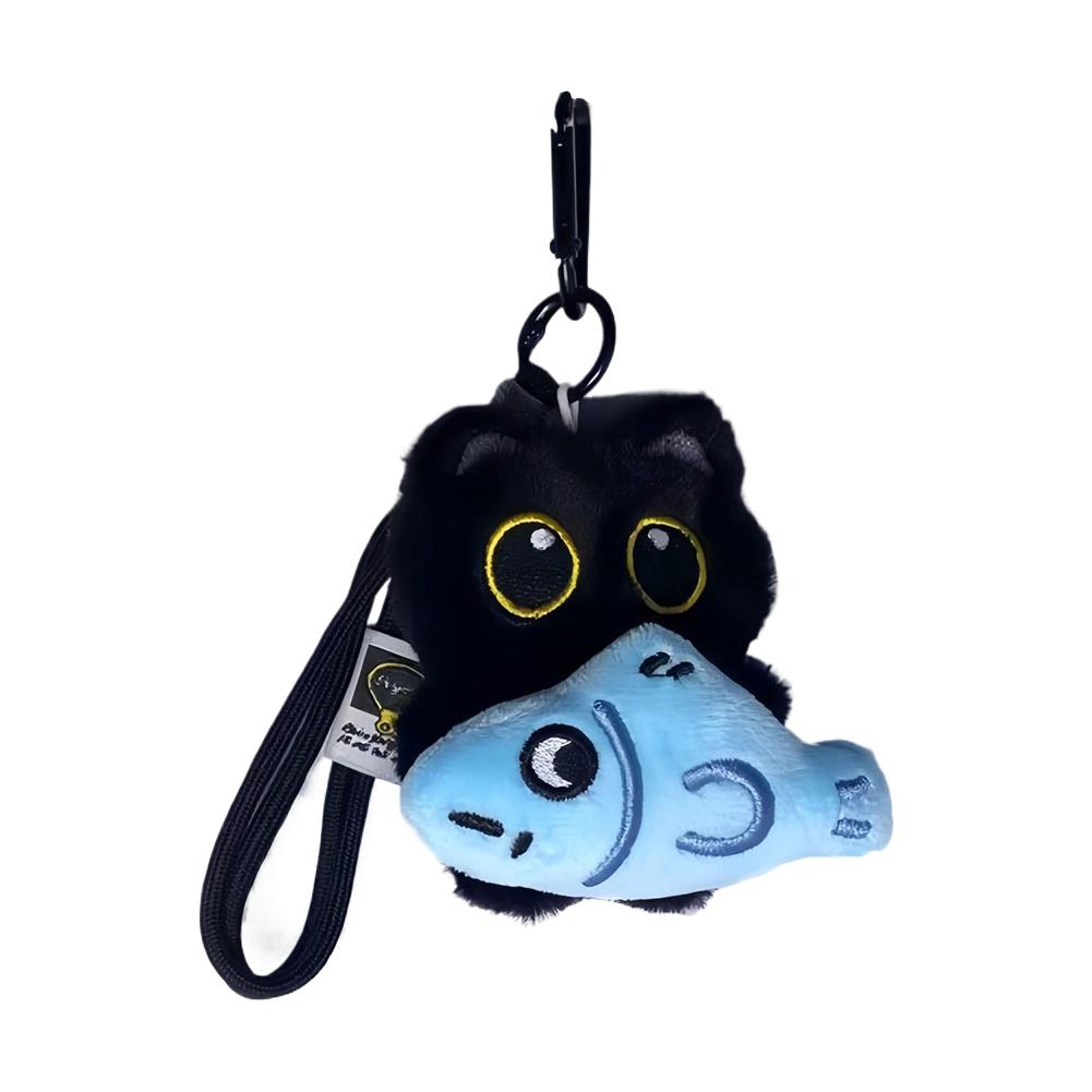 Cute Black Cat Plush Keychain Kawaii Cartoon Bag Charm Pendant 6