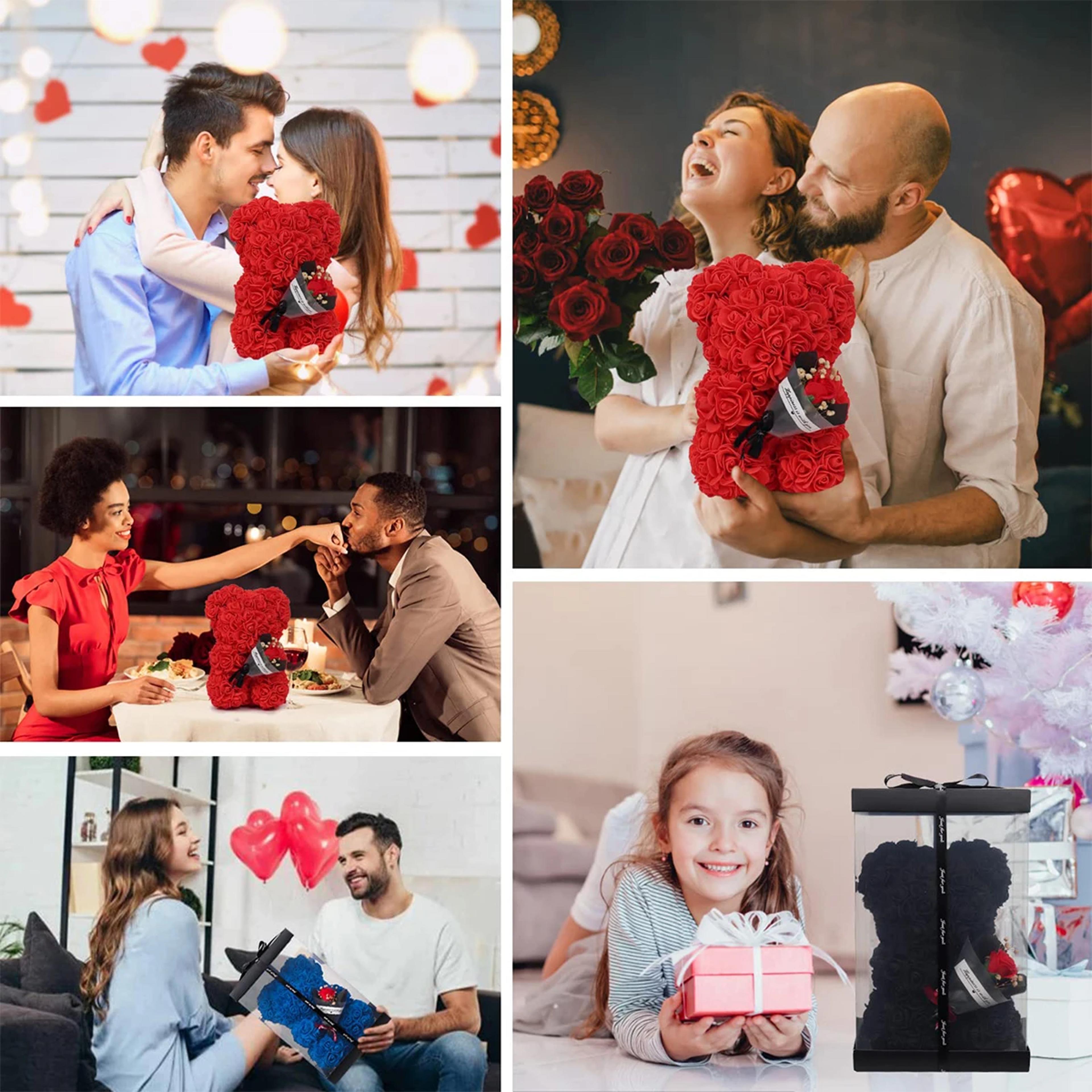 Artificial Rose Teddy Bear With BuiltIn Light For Romantic Gifts And Home Decor 3