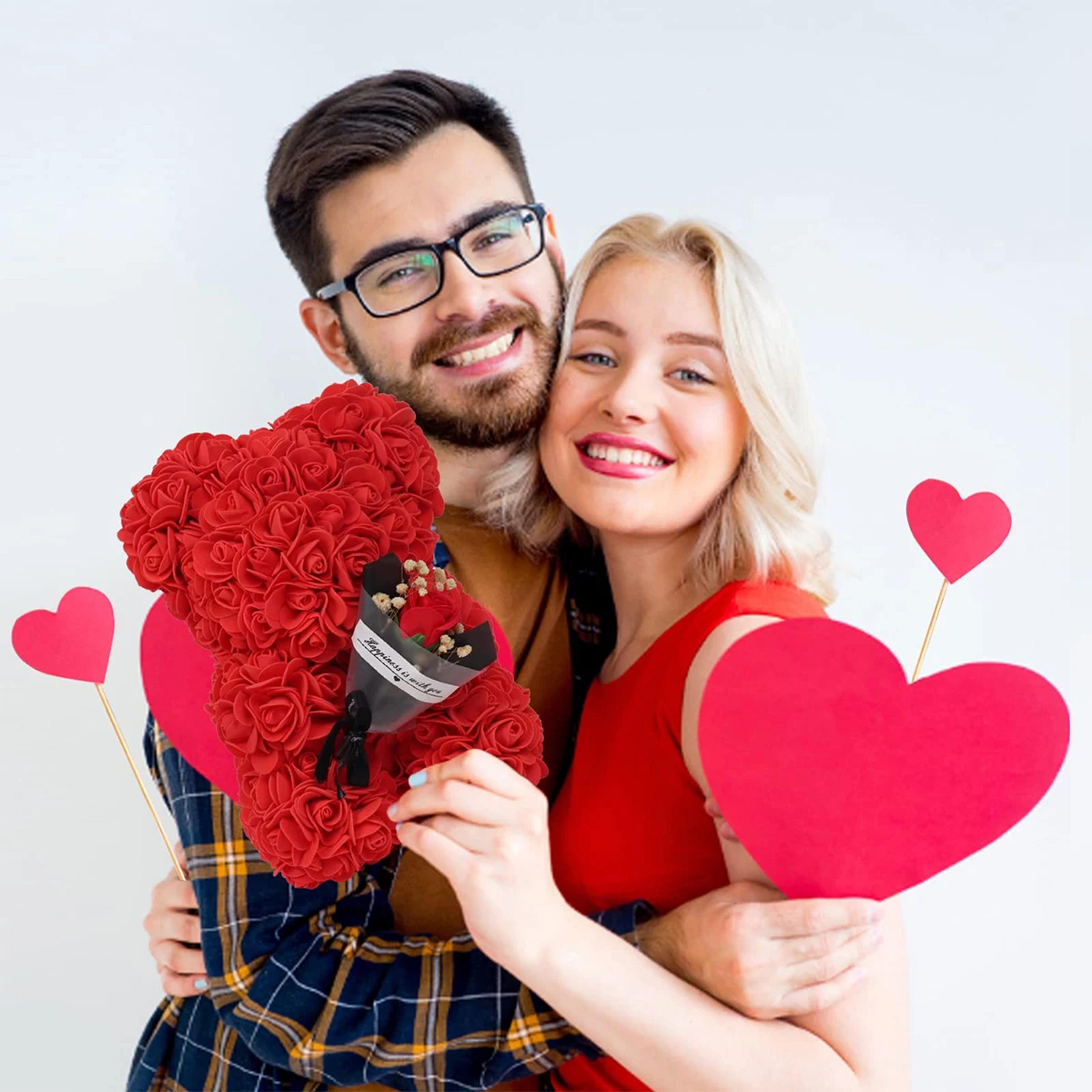 Artificial Rose Teddy Bear With BuiltIn Light For Romantic Gifts And Home Decor 4
