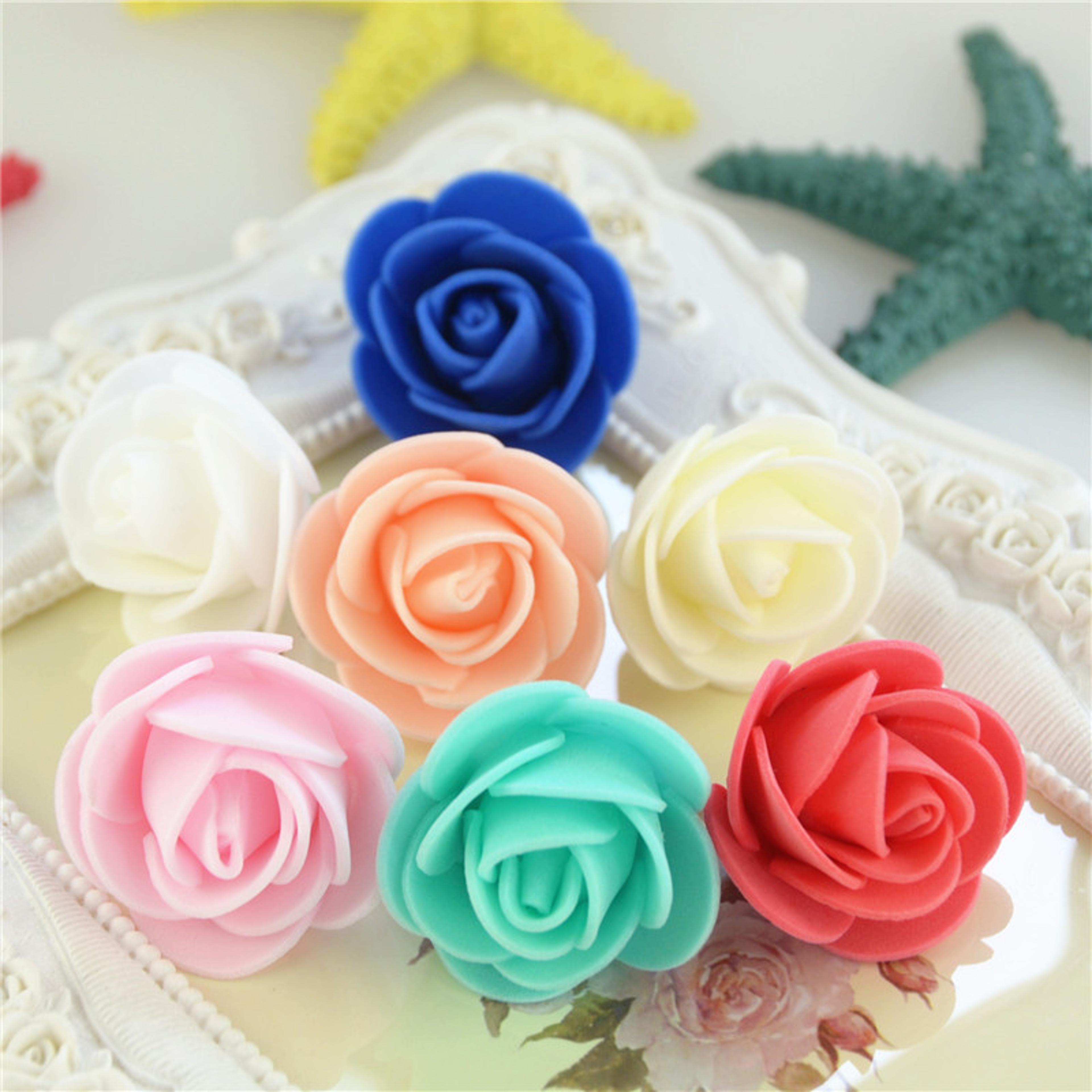Piece Mini Artificial Foam Rose Flower Heads For DIY Crafts And Wedding Decor 1