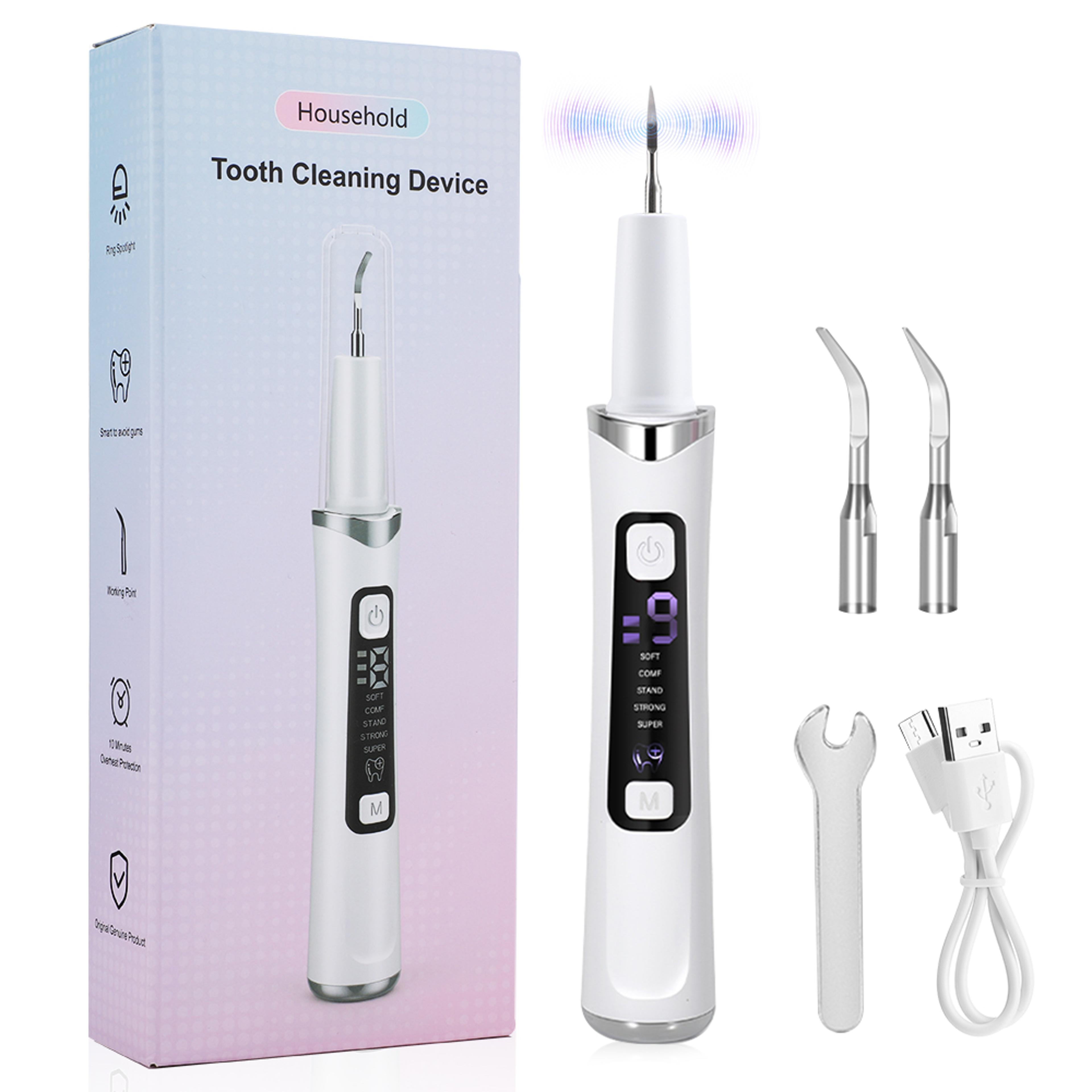 ultrasonic dental scaler tartar remover with 5 cleaning modes and led light