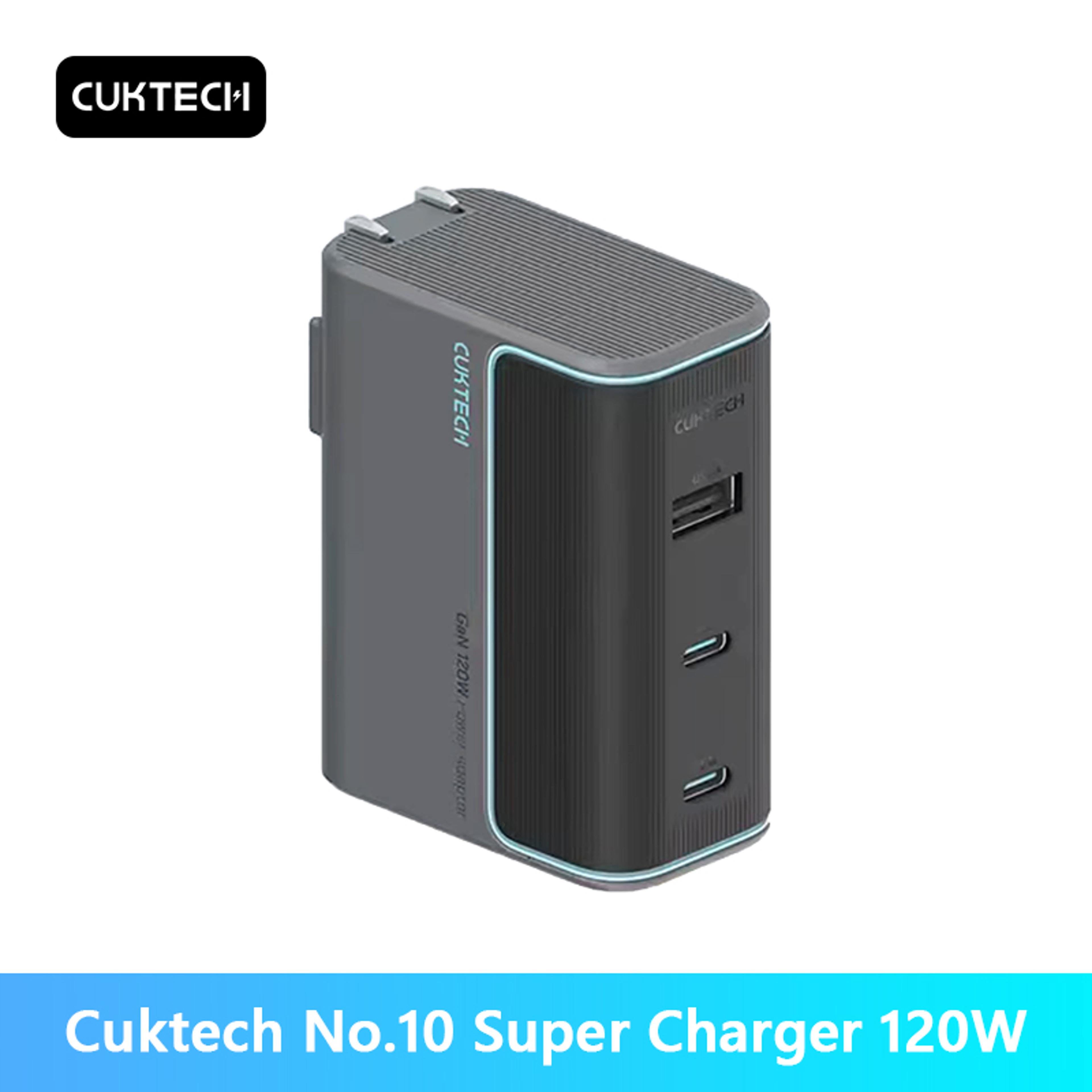 120w gan fast charger with 3 ports usb-c and usb-a