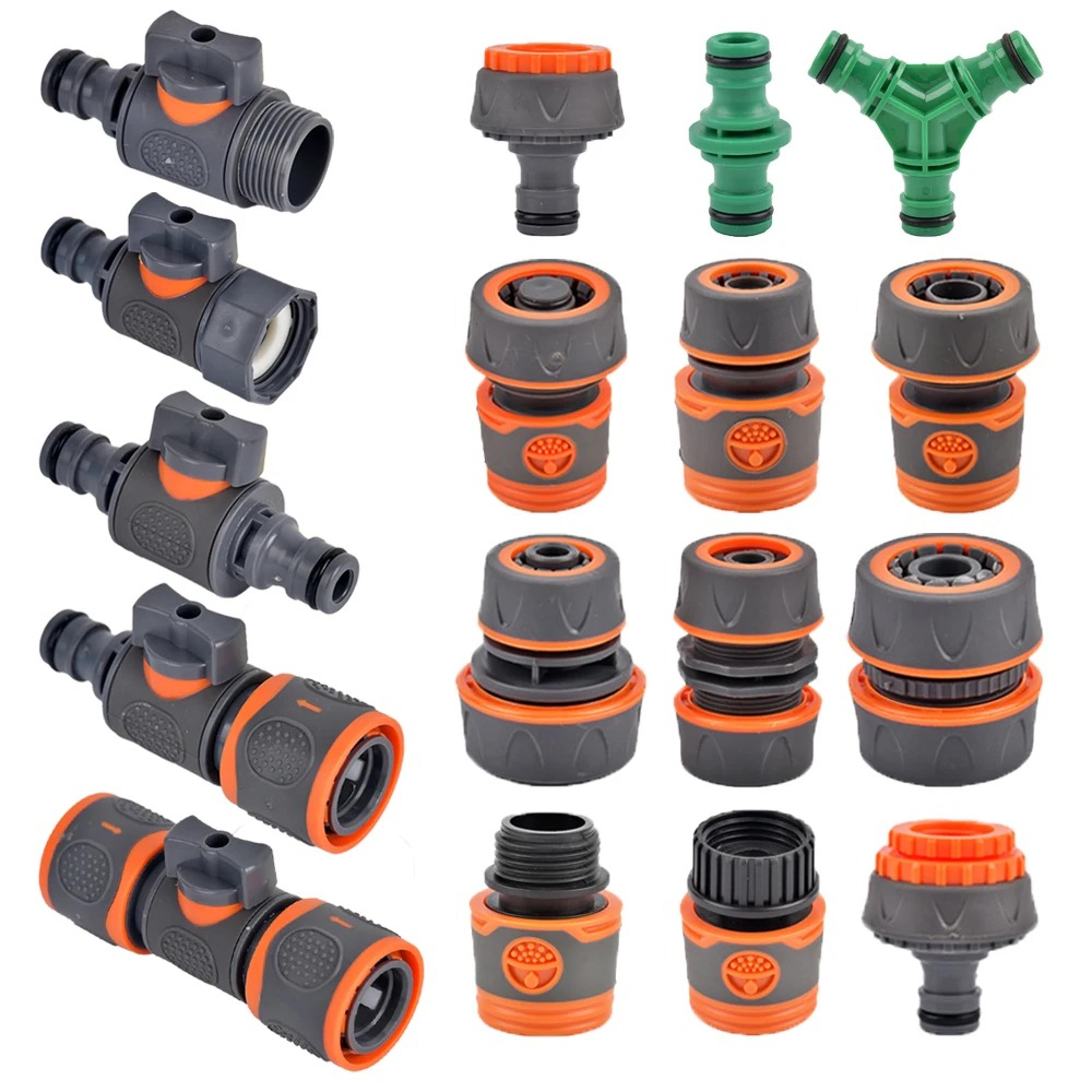 garden hose quick connector with water stop for 1/2 inch 3/4 inch and 1 inch hoses
