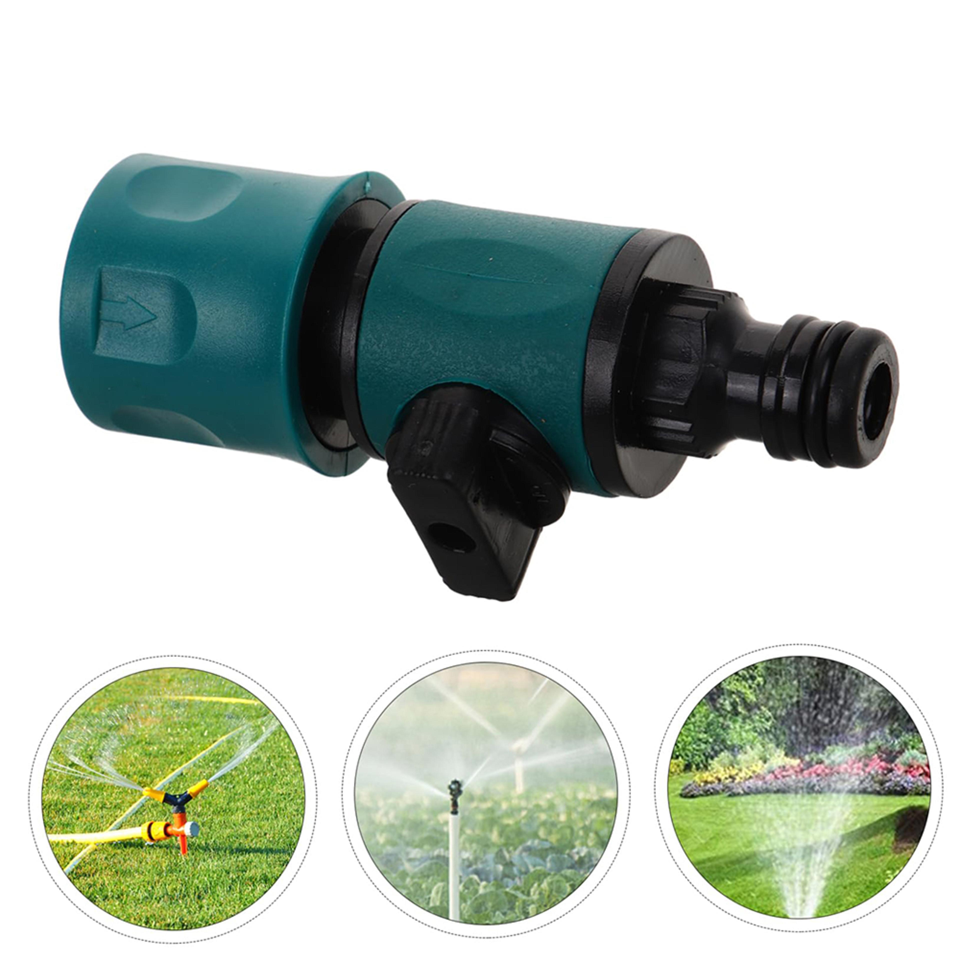 garden hose quick connect coupler with shut off valve for irrigation systems