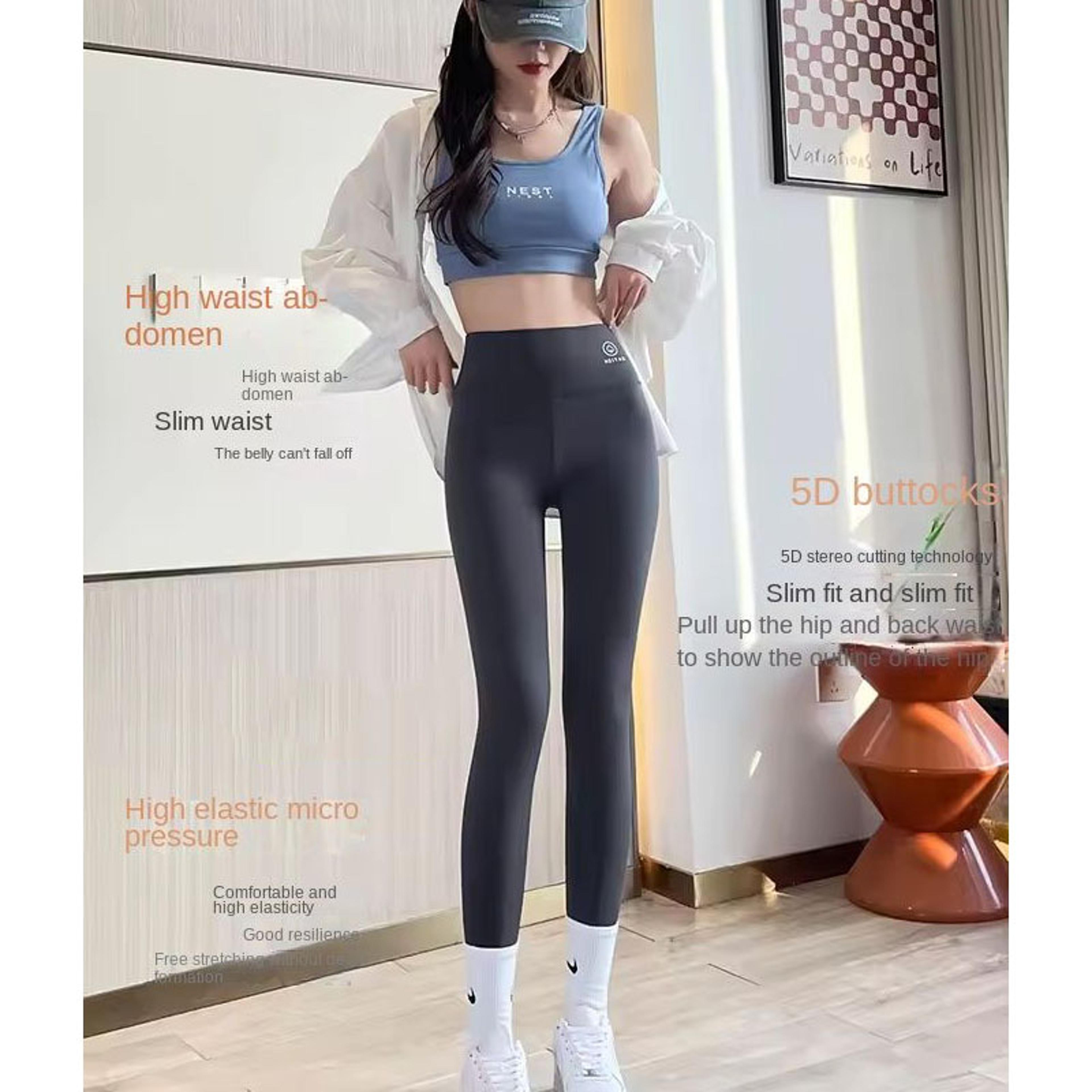 Womens HighWaisted Yoga Leggings Stretchy AnkleLength Athletic Tights 4