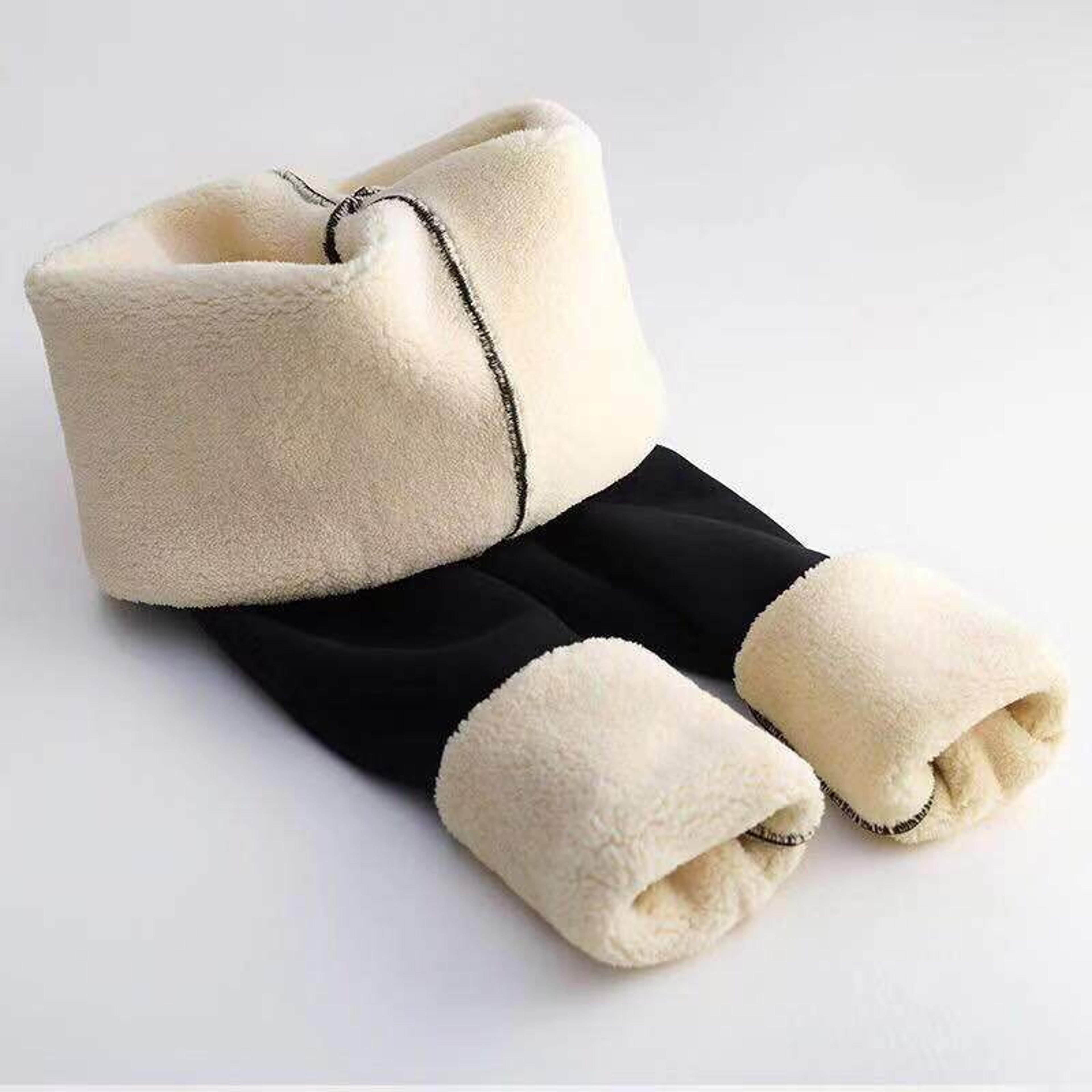 Womens High Waist Fleece Leggings Seamless Stretch Thermal Pants 2