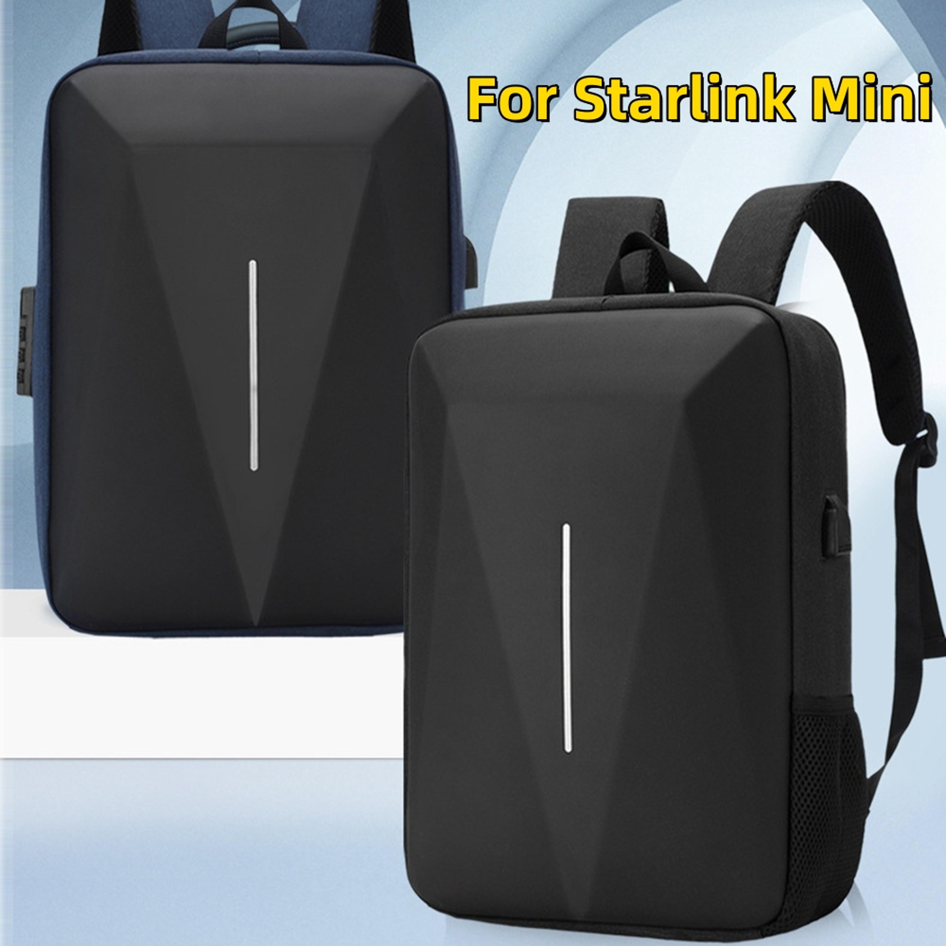 hard protective backpack for starlink mini dish with water-resistant storage