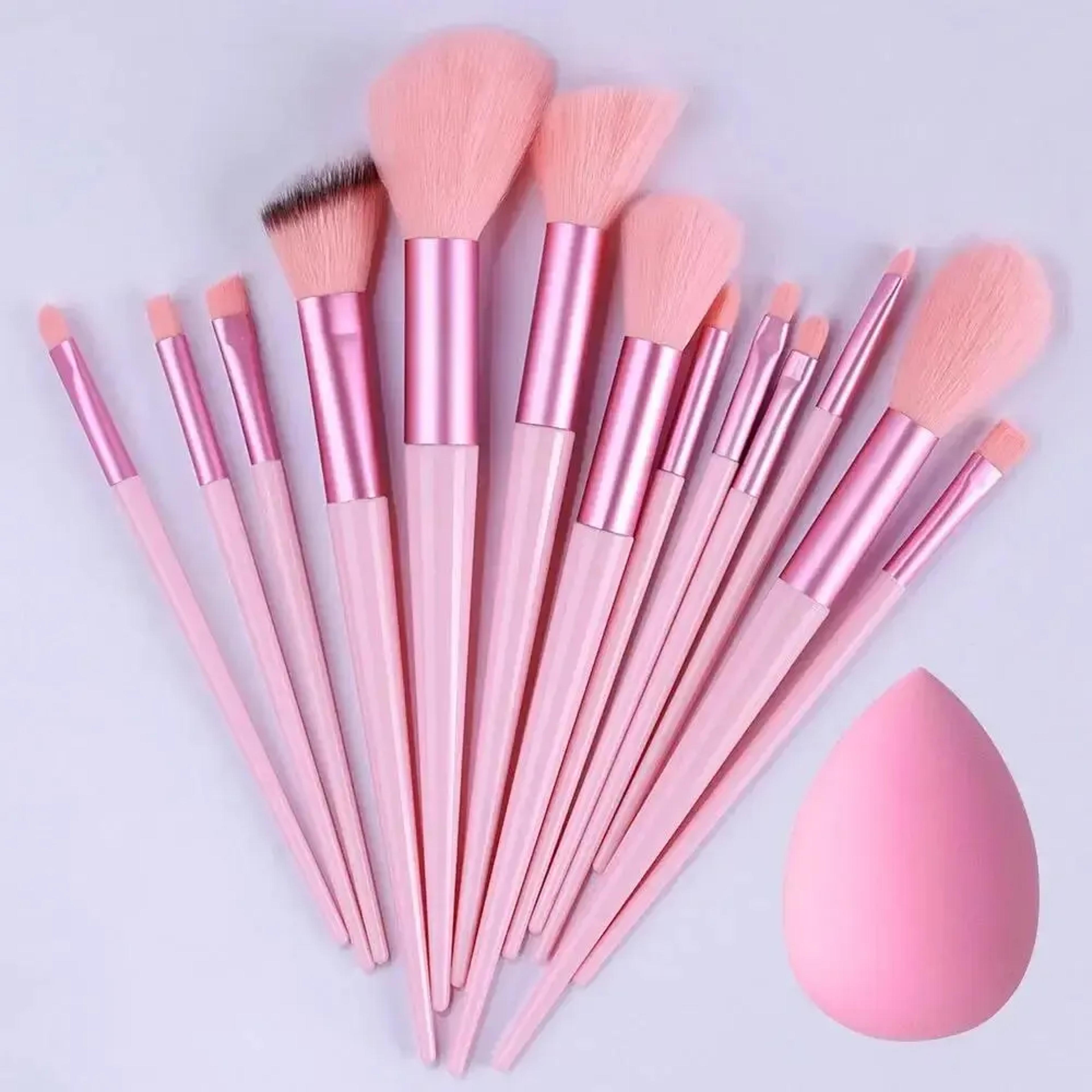 Professional Makeup Brush Set With Soft Fluffy Bristles For Foundation Powder And Eyeshadow 16