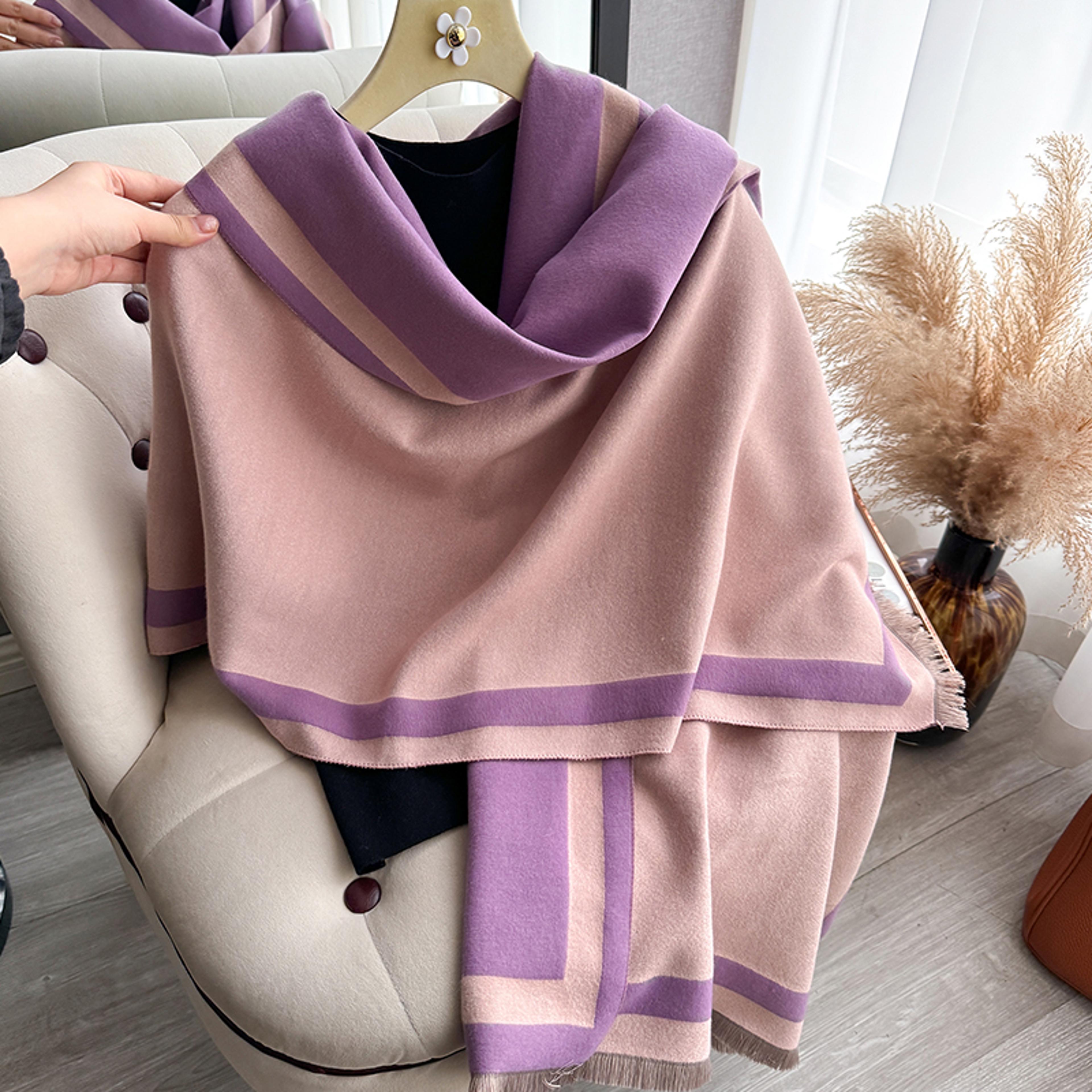Womens Warm Winter Scarf Fashionable Polyester Shawl And Wrap 4