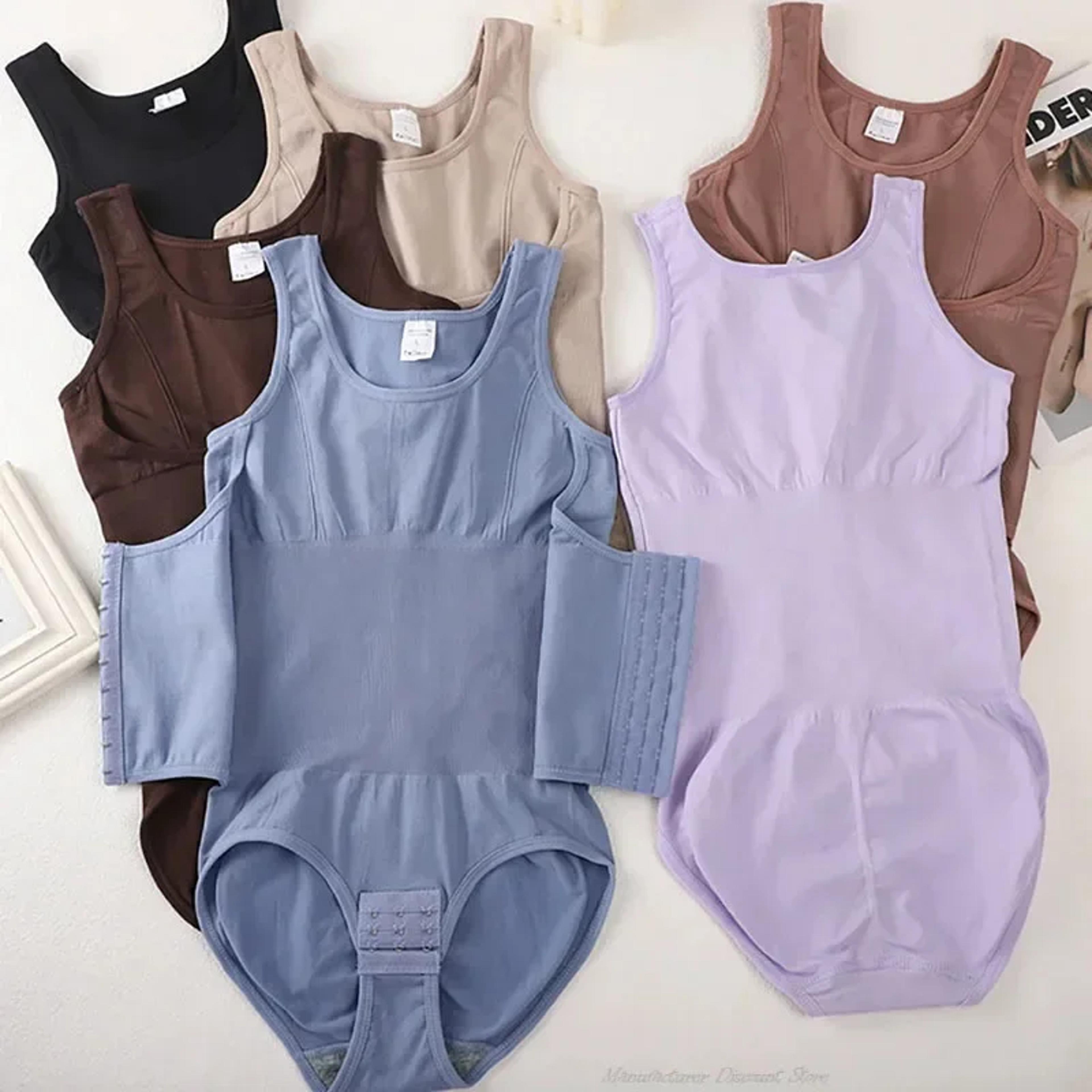women's tummy control shapewear bodysuit with zipper waist cincher