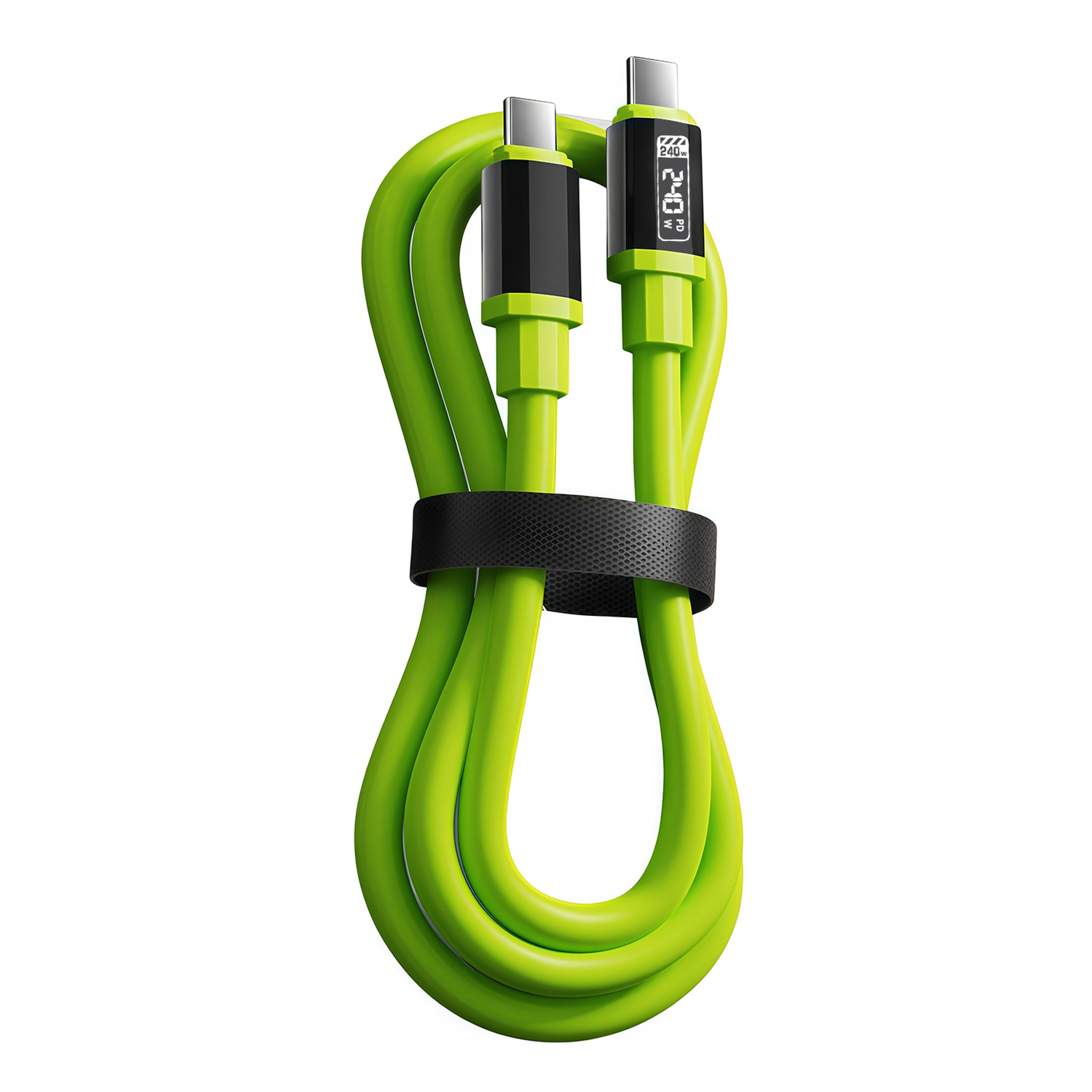 usb type-c fast charging cable with 5a support and nylon braided design