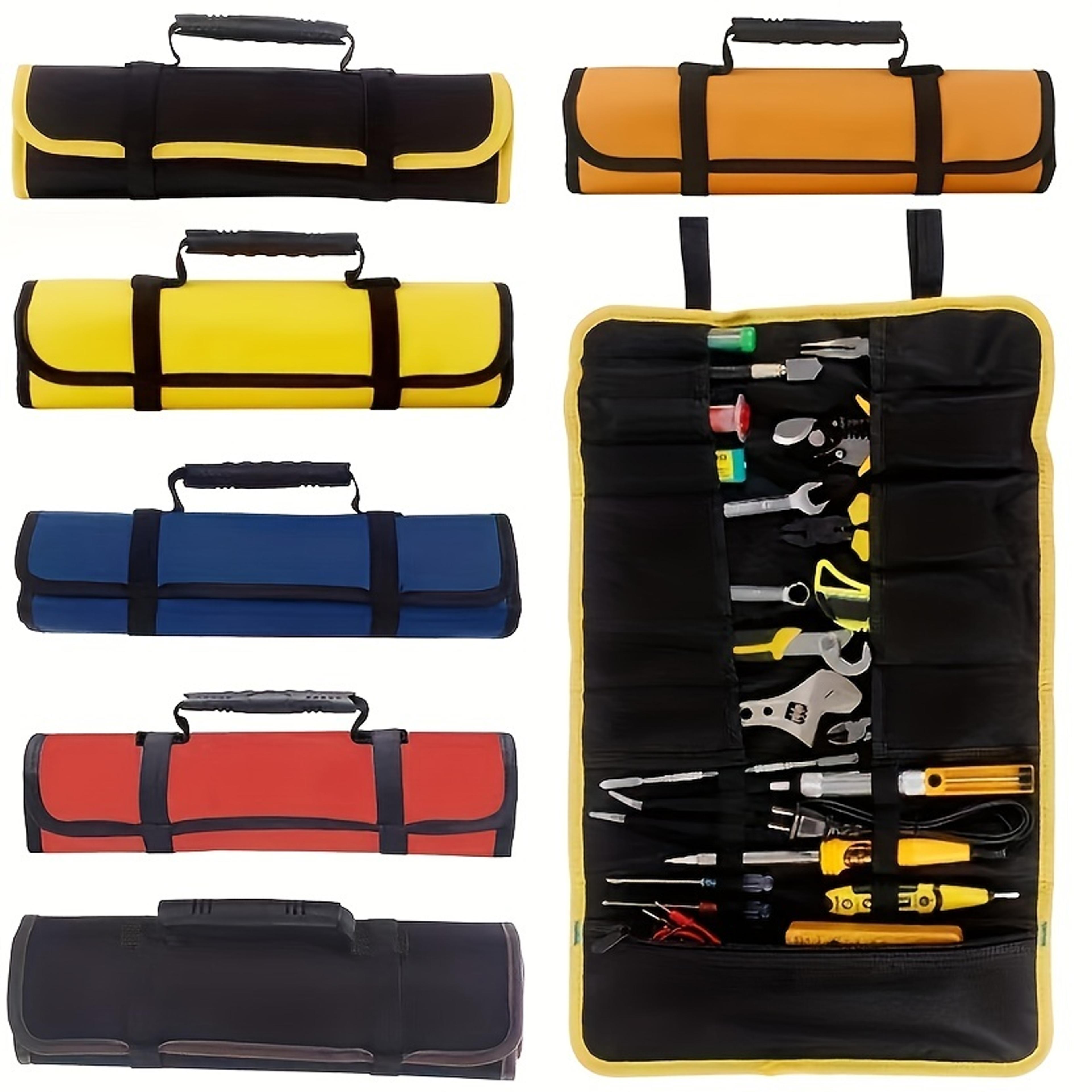 pocket folding wrench roll organizer with nylon tool storage pouches