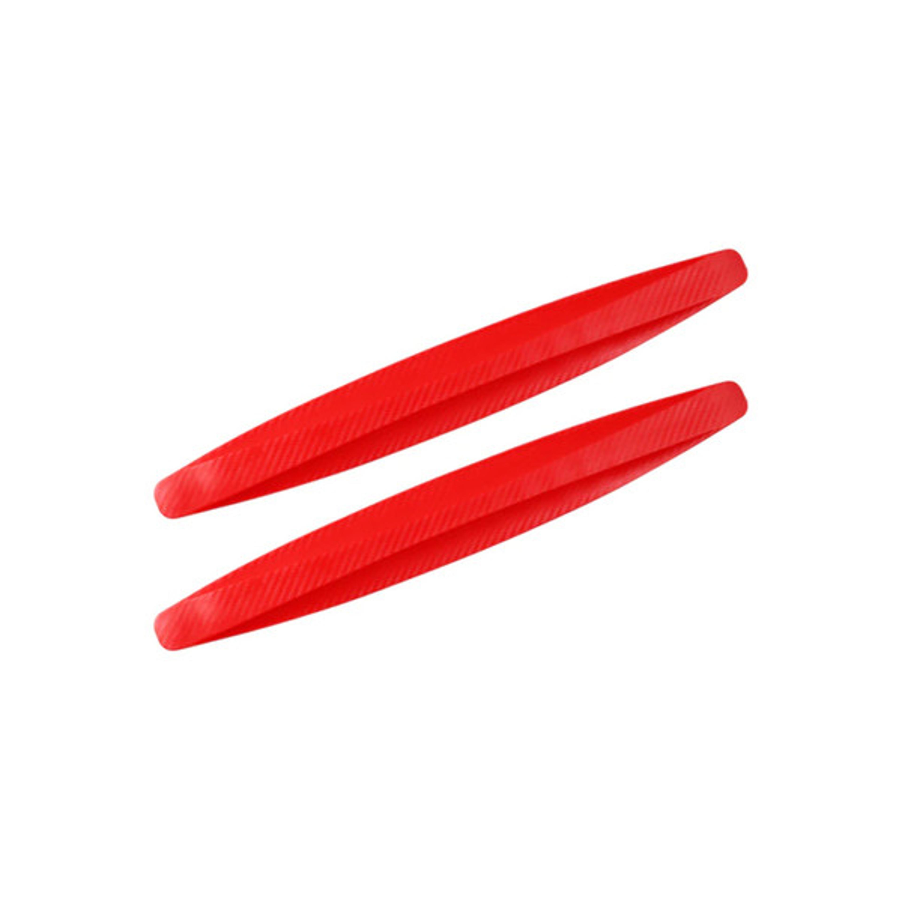 2 Pc Adhesive Bumper Protector Strip For Front & Rear BumpersRed
