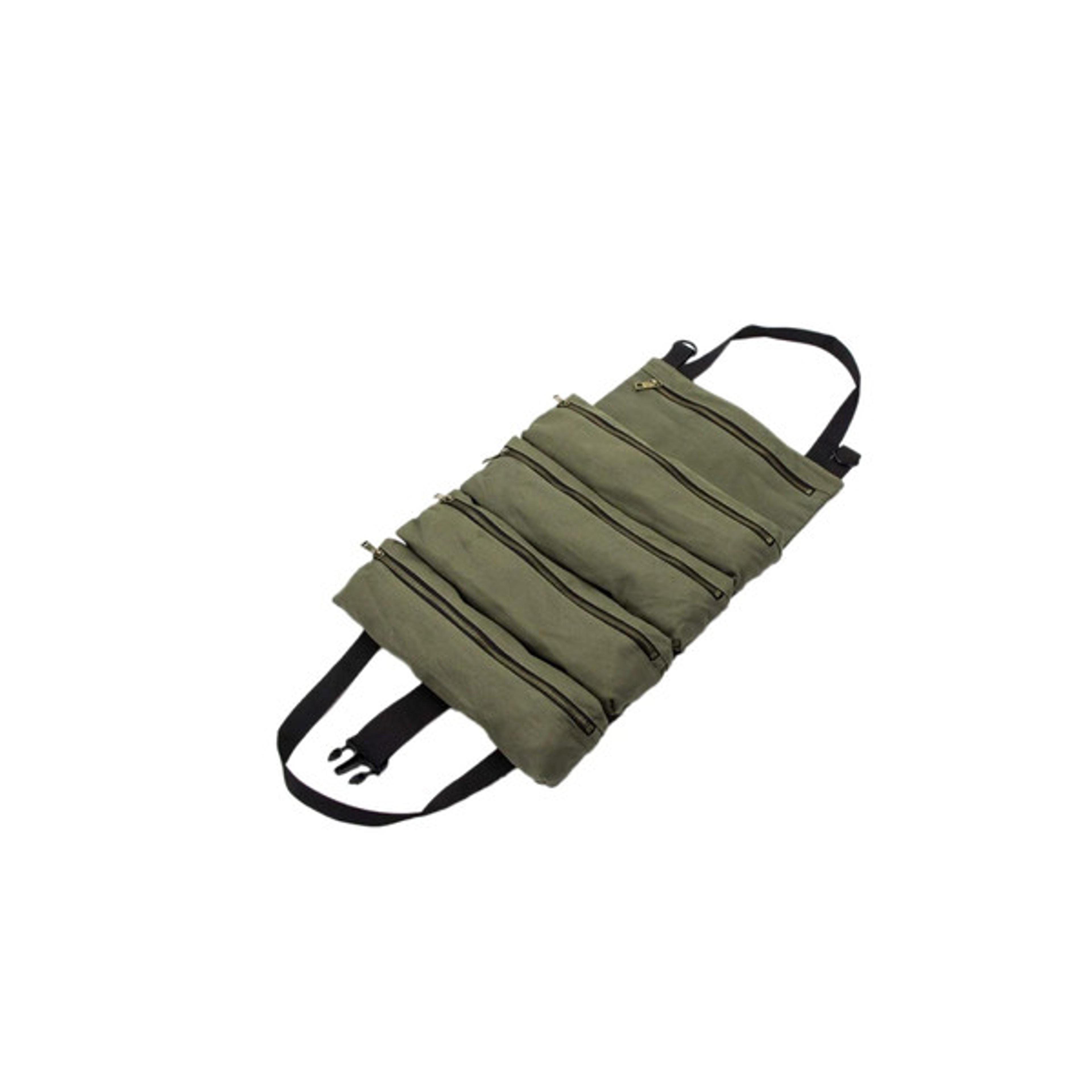 Canvas Wrench Roll Up Pouch For Convenient Tools Storage green