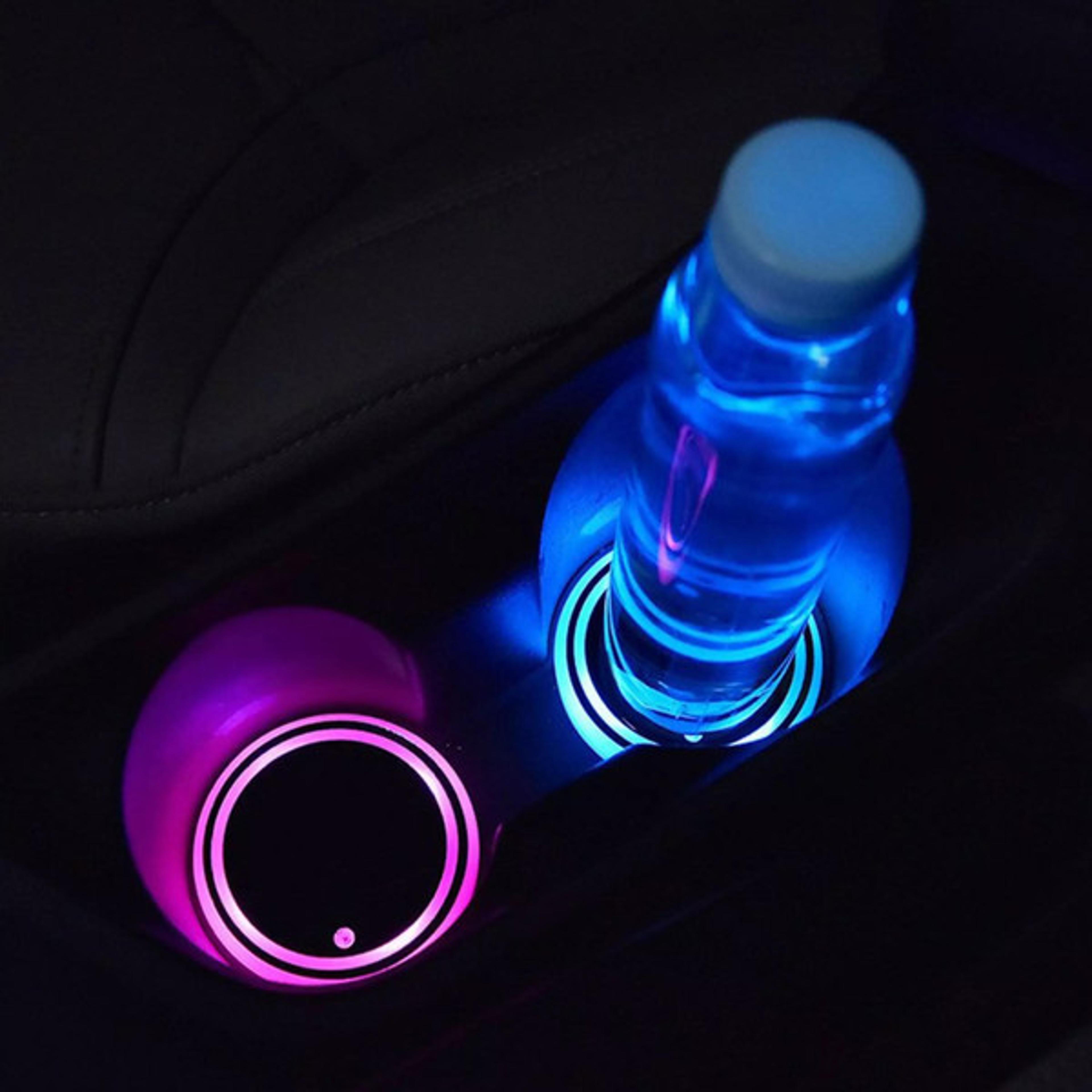 car led cup holder coasters