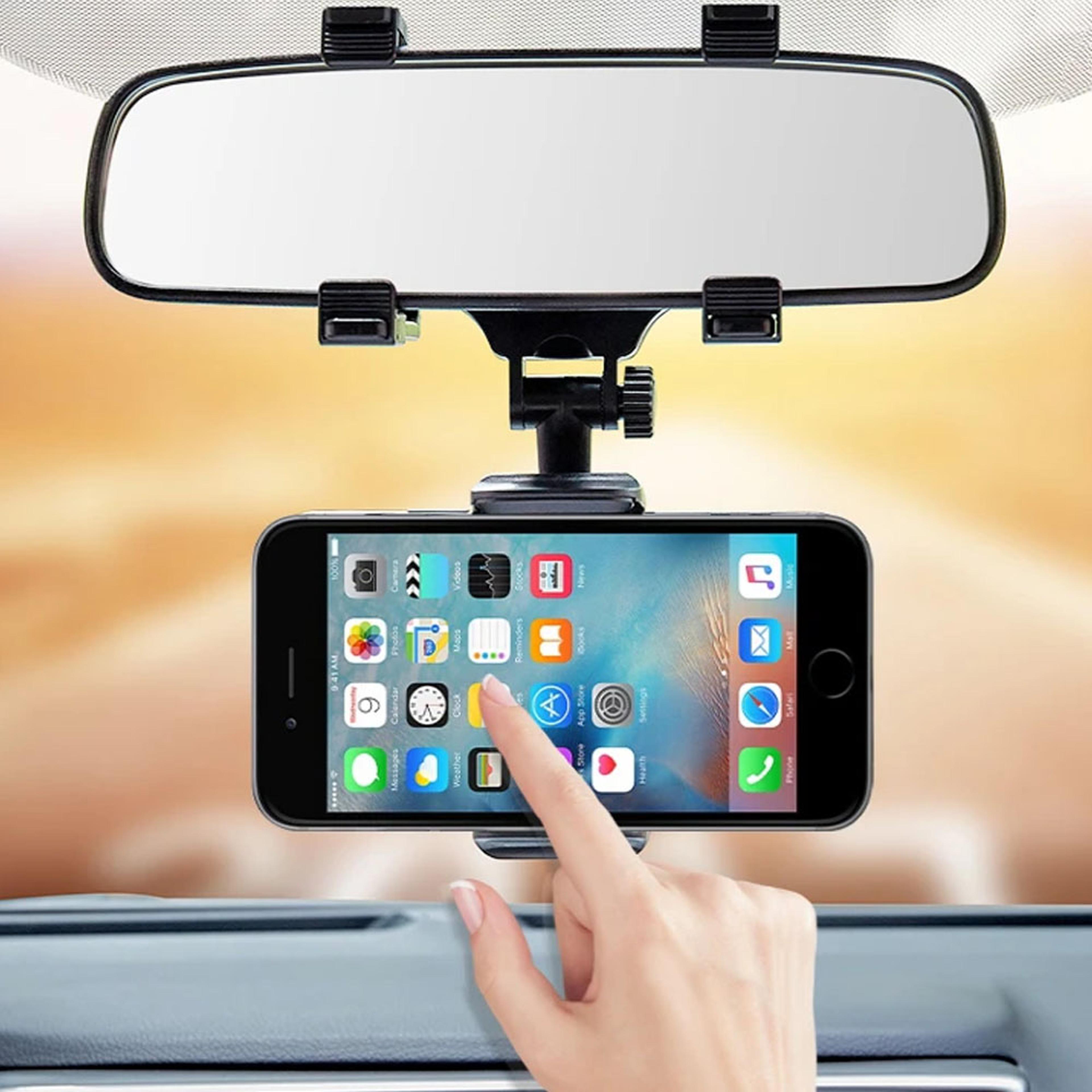 Multifunctional Rear View Mirror Phone Holder Mount