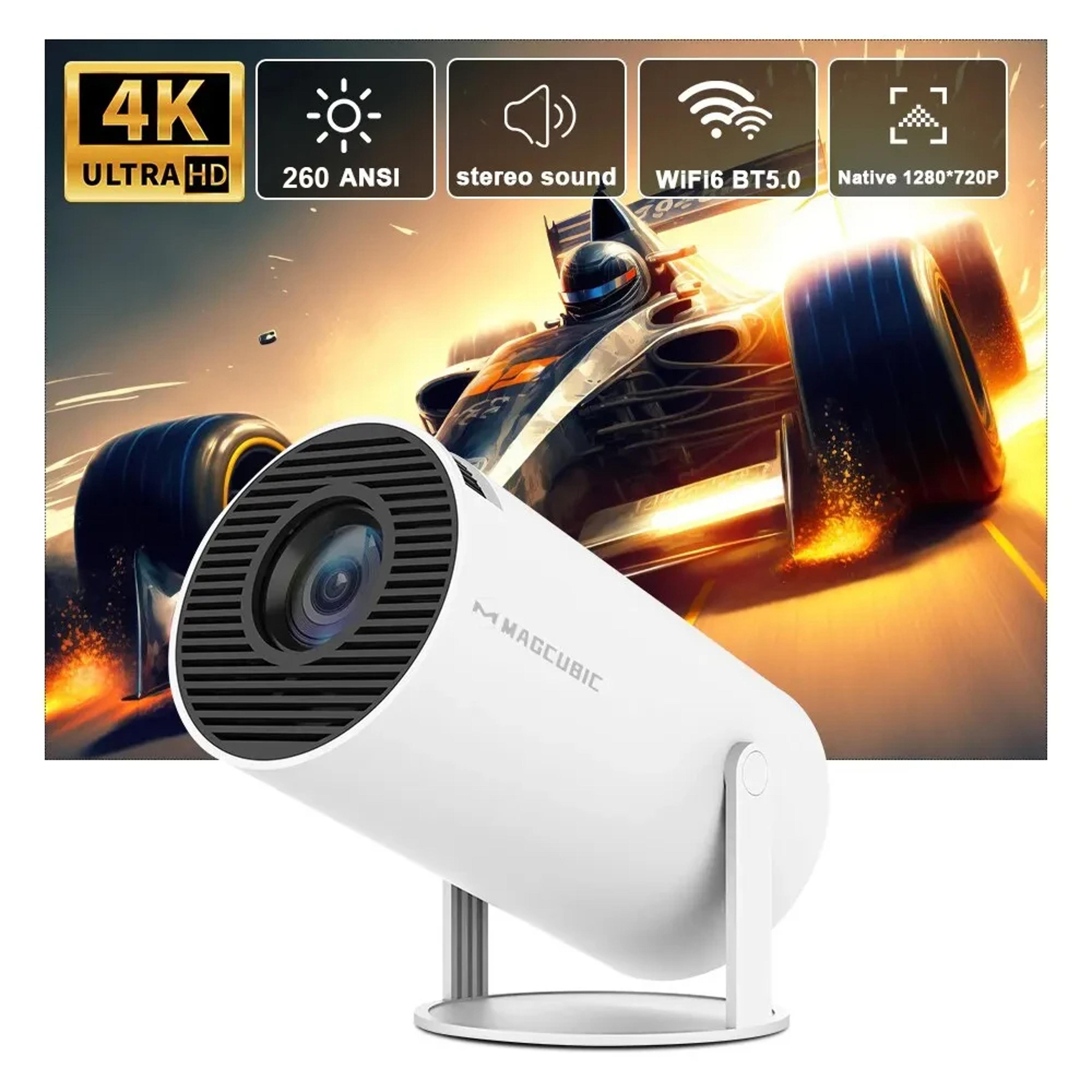 4K Android 11 Home Cinema Projector with WiFi Perfect for Indoor Outdoor Use