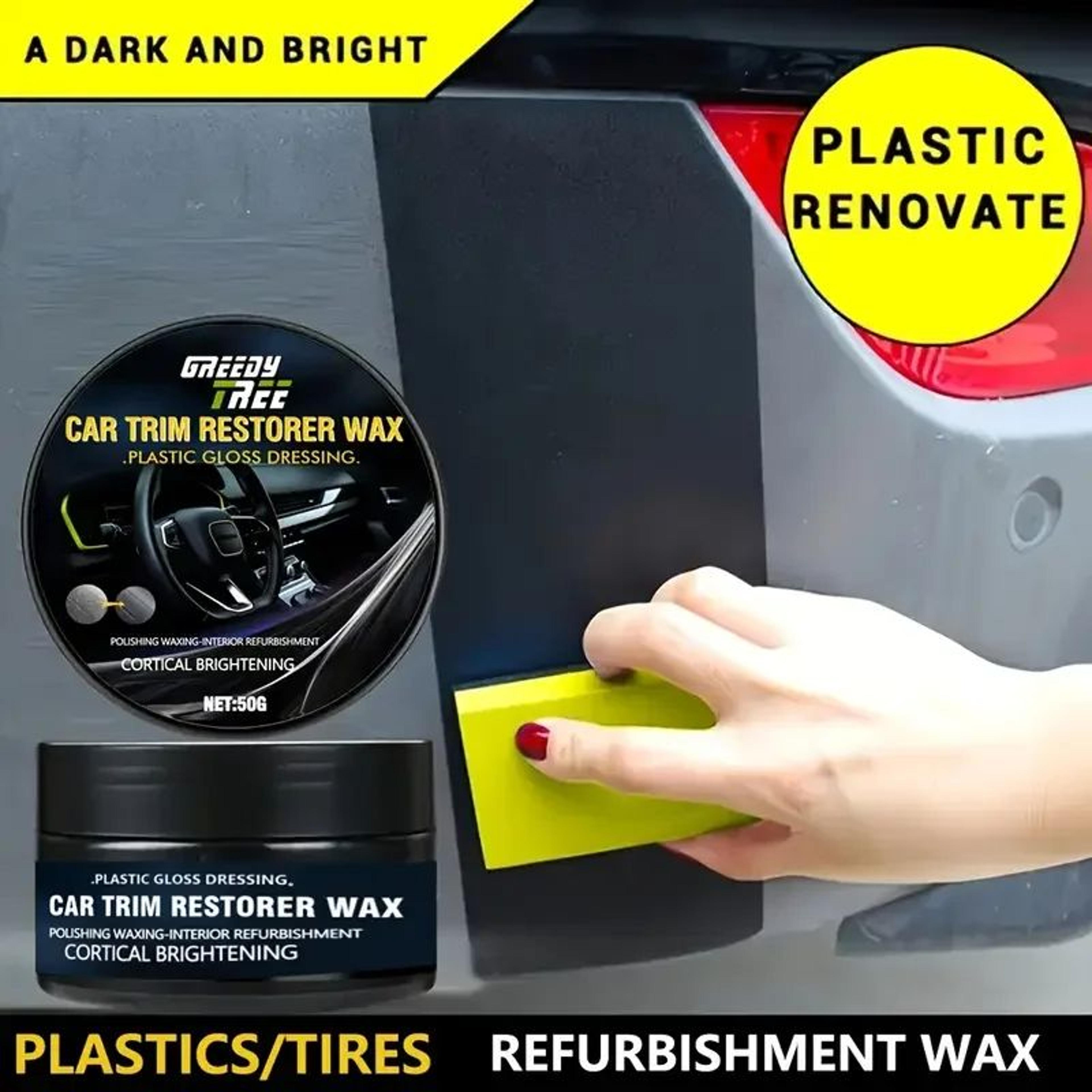Crystal Clear Car Plastic Repair Agent  Interior  Panel Renewal Wax For LongLasting Shine 3