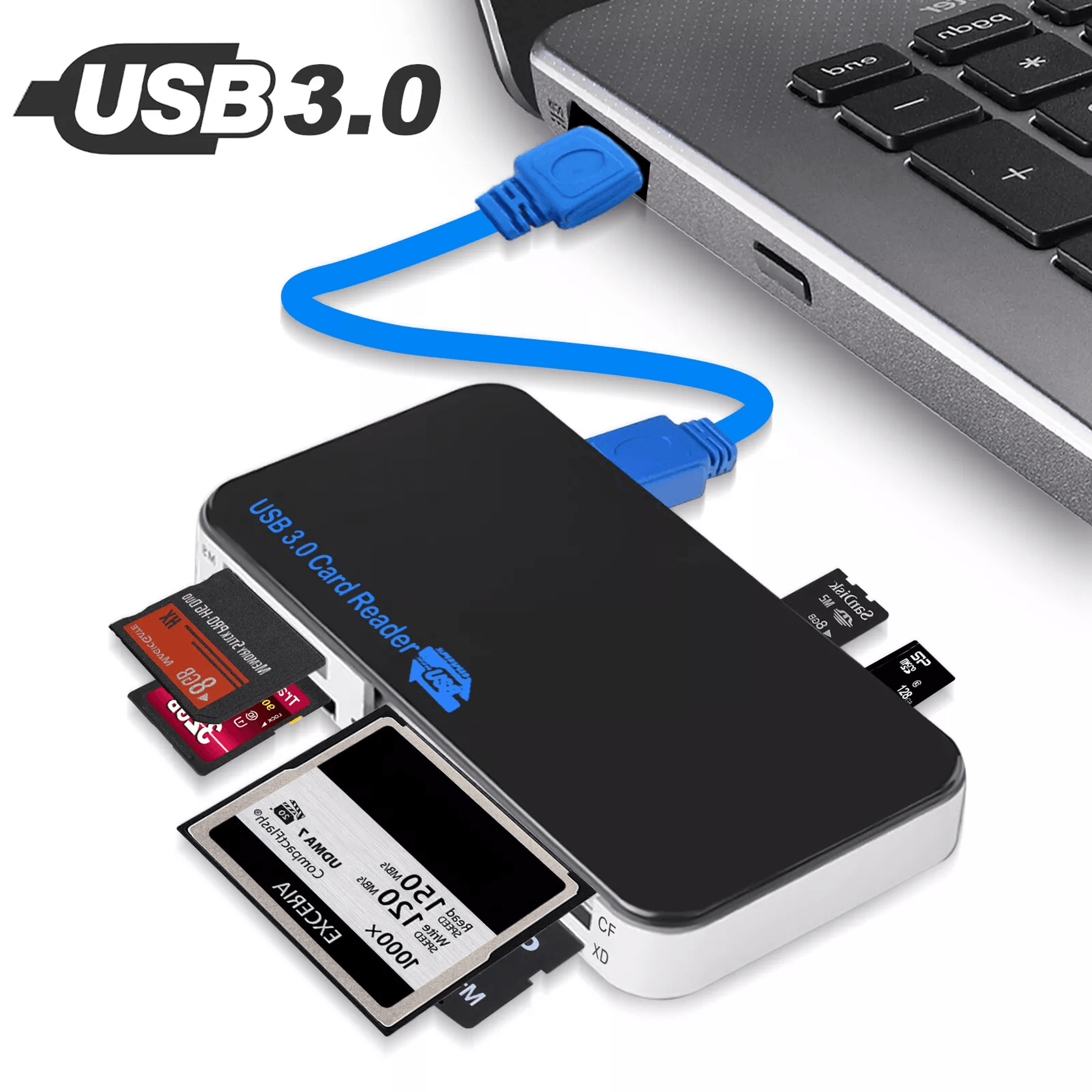 memory card reader 6 in 1 adapter 5gbps for cf/tf/sd/micro sd/xd/ms