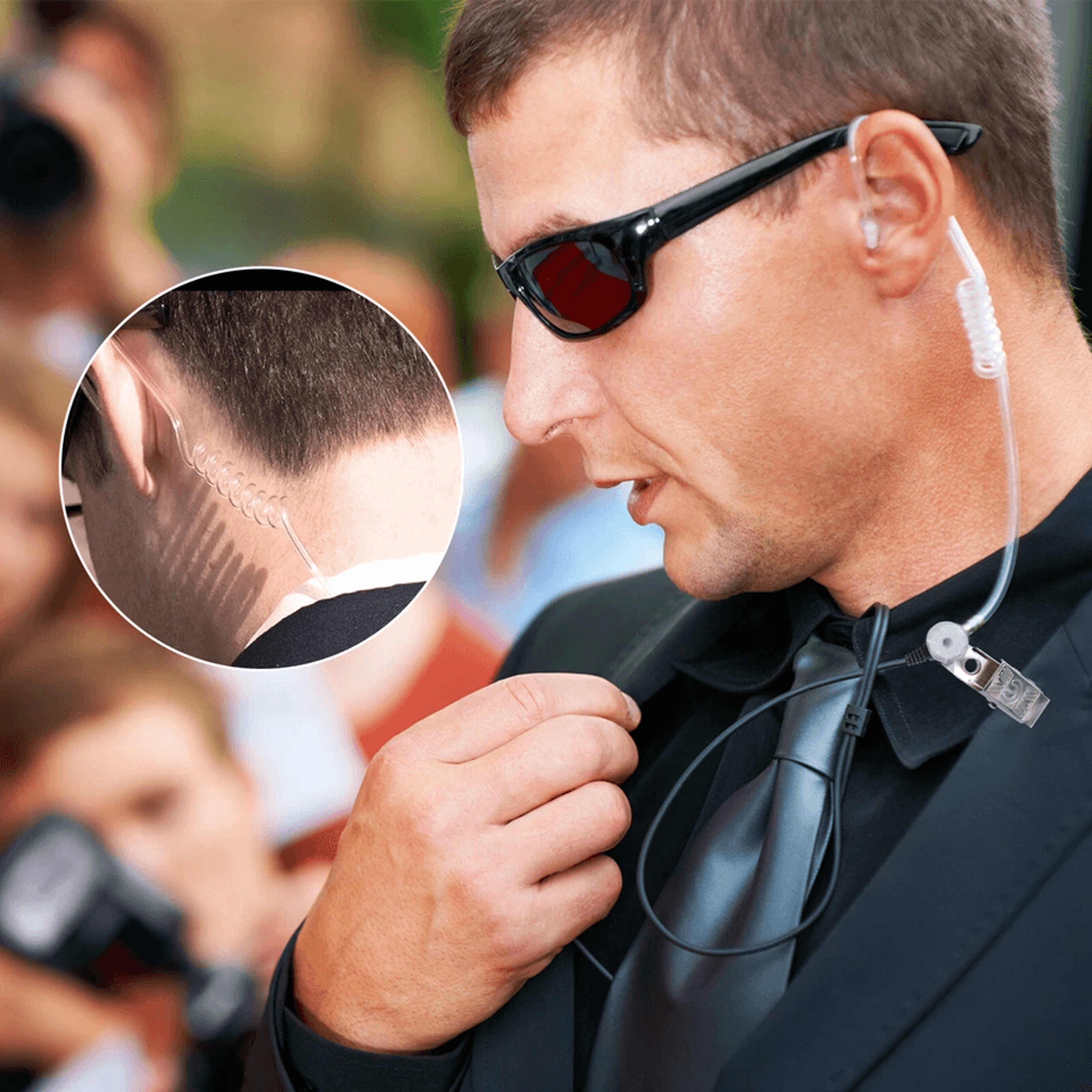 FBIStyle Security Walkie Talkies Earpiece Earphone Mic Radio 3